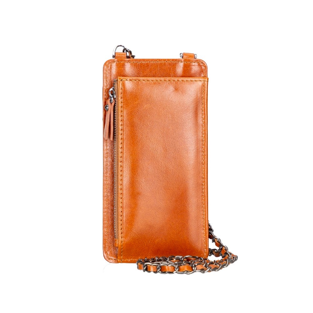 Avjin Echtleder Handytasche bis zu 6,9" mit Schulterriemen