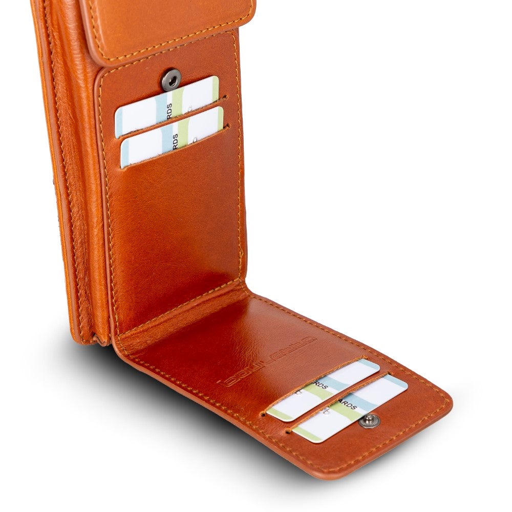 Avjin Echtleder Handytasche bis zu 6,9" mit Schulterriemen