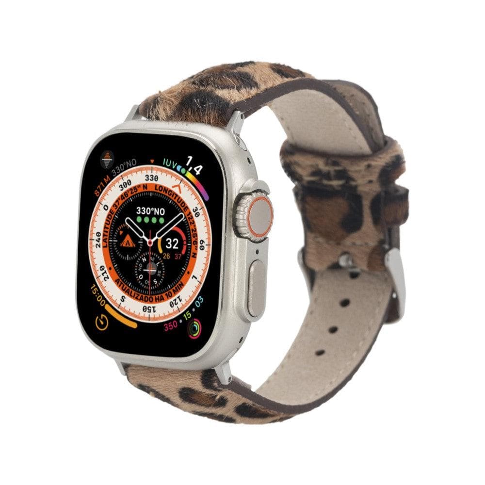 Cardiff Classic Apple Watch Leather Straps Leopard Hairy / Leather Bouletta LTD