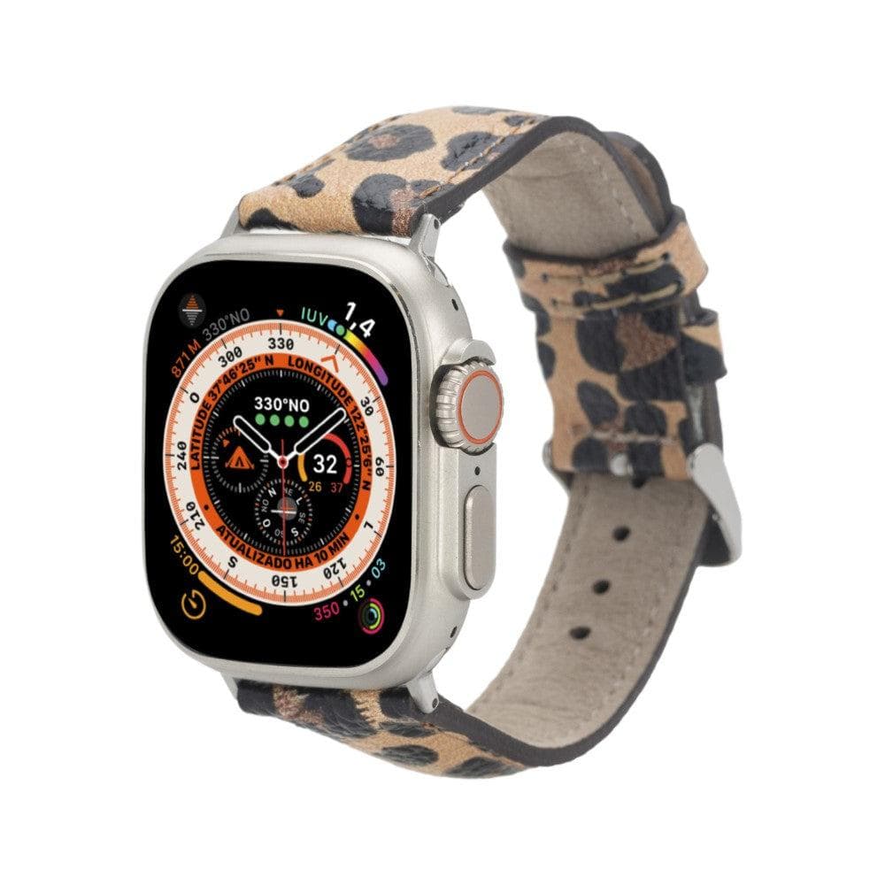 Cardiff Classic Apple Watch Leather Straps Leopard Printed / Leather Bouletta LTD