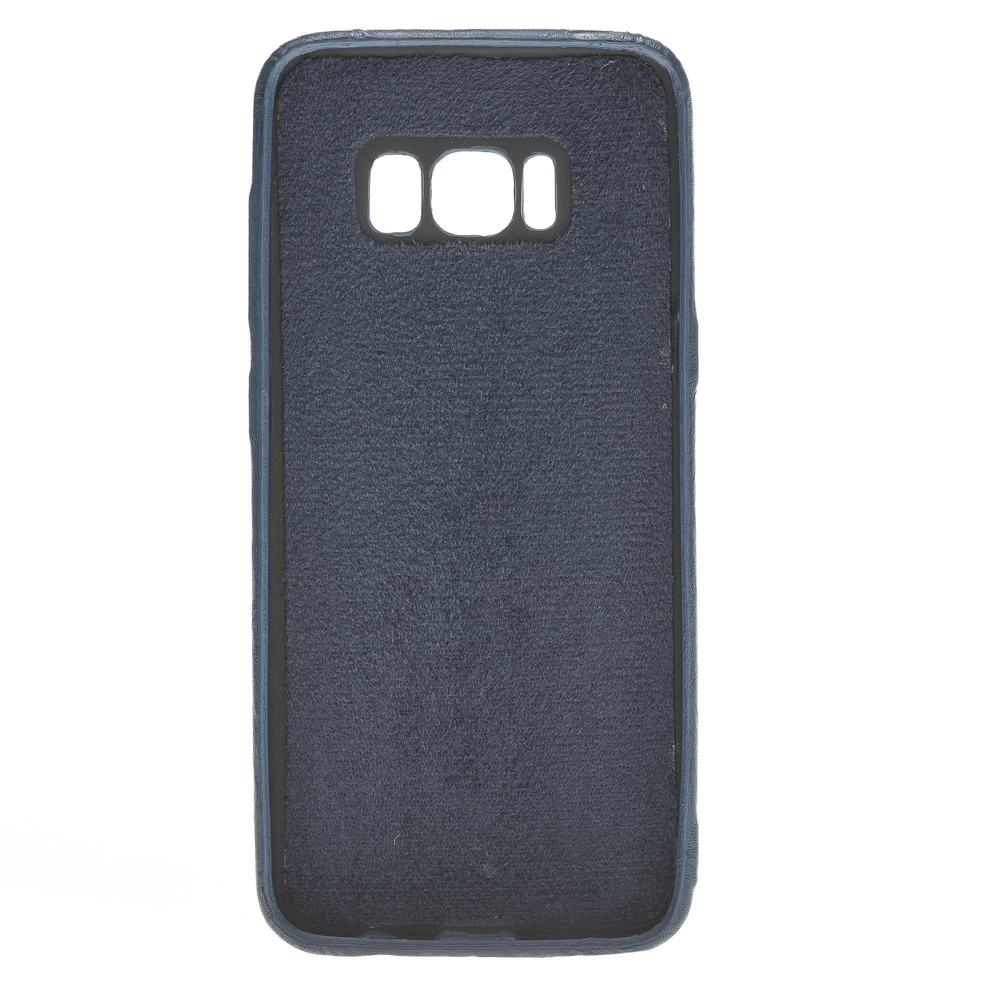 Leder Ultra Cover mit Kreditkartenfächern für Samsung S8 - Knitterblau