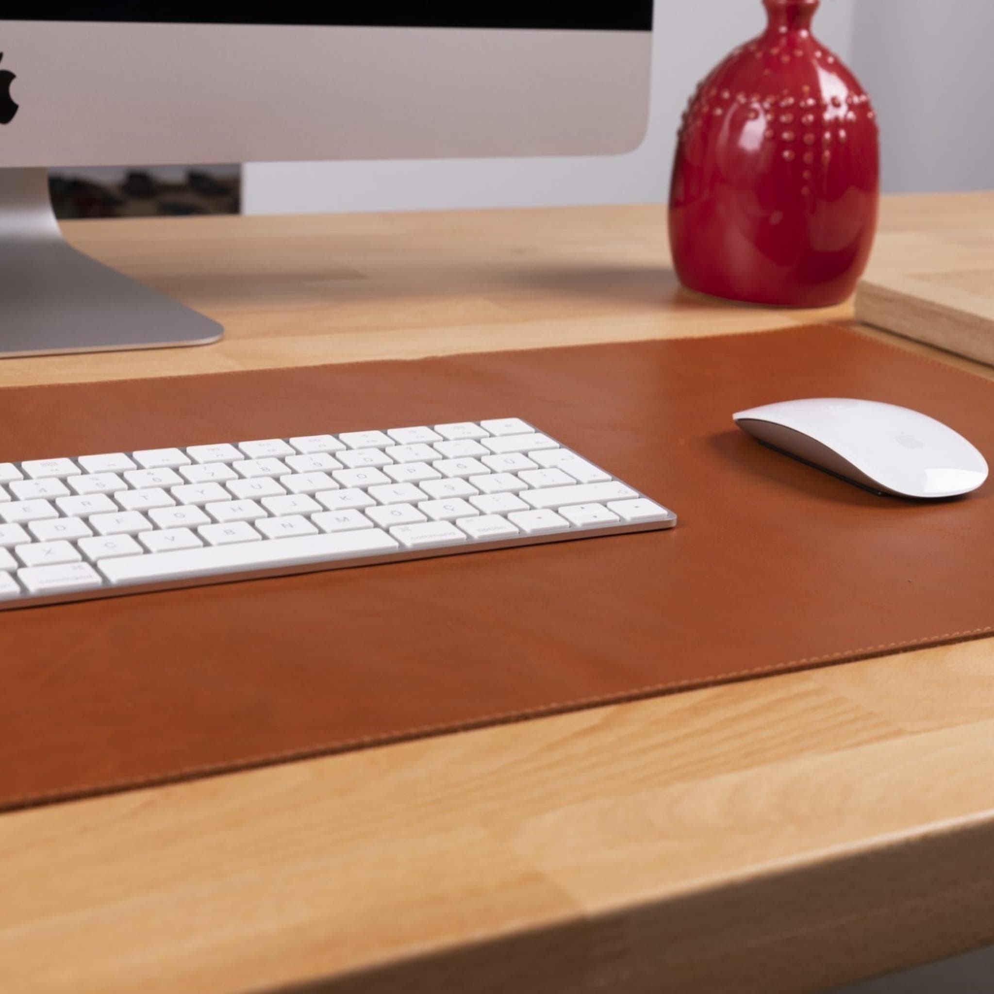 Customizable Full Grain Leather Desk Mat Bouletta LTD