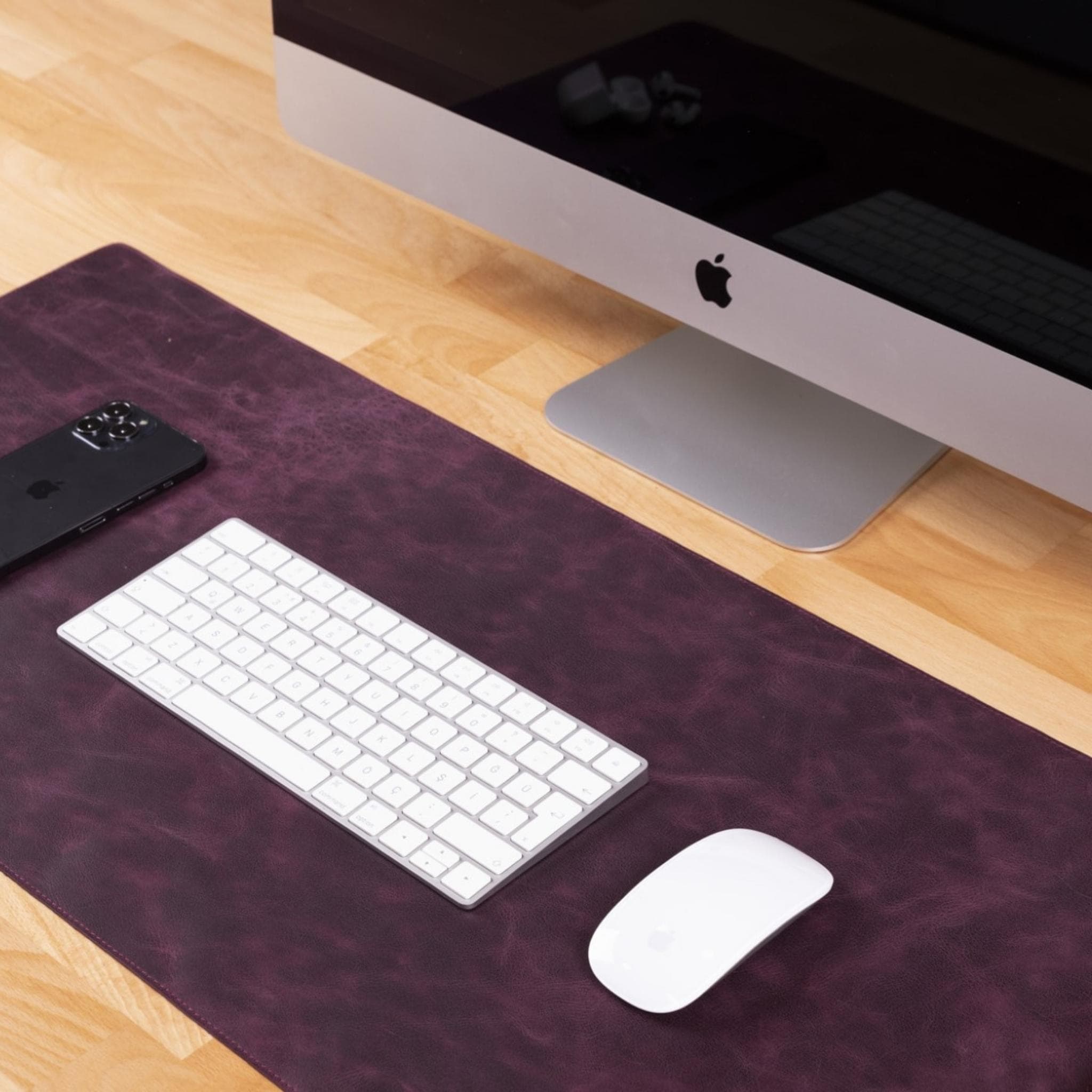 Customizable Full Grain Leather Desk Mat Bouletta LTD