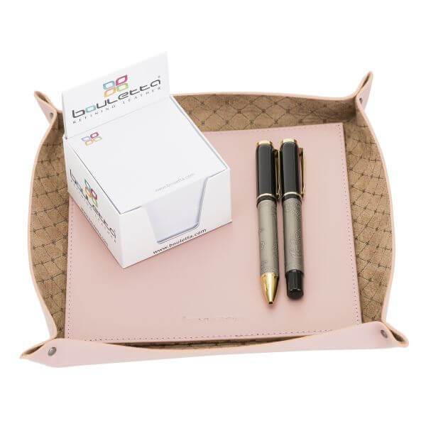 Desk Mat Leather Desk Organizer NU2 - Pink Bouletta Shop