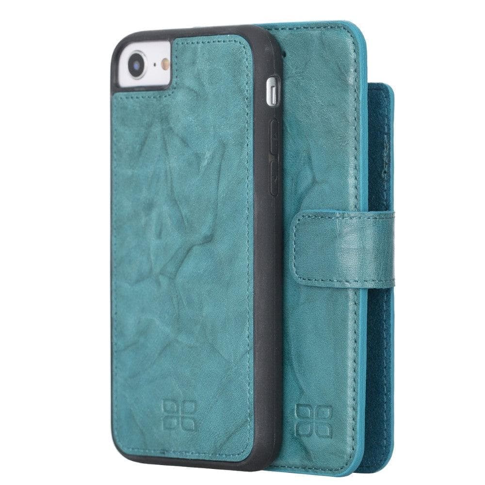 Detachable Leather Wallet Case for Apple iPhone SE Series iPhone SE 1st Genaration / Creased Blue Bouletta LTD