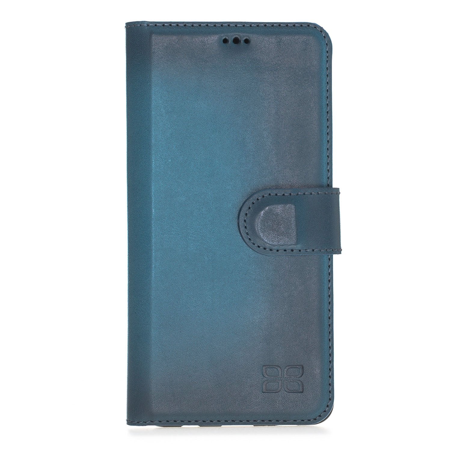 Magnetische abnehmbare Leder Wallet für Samsung Galaxy S10 Plus - Navy Blau