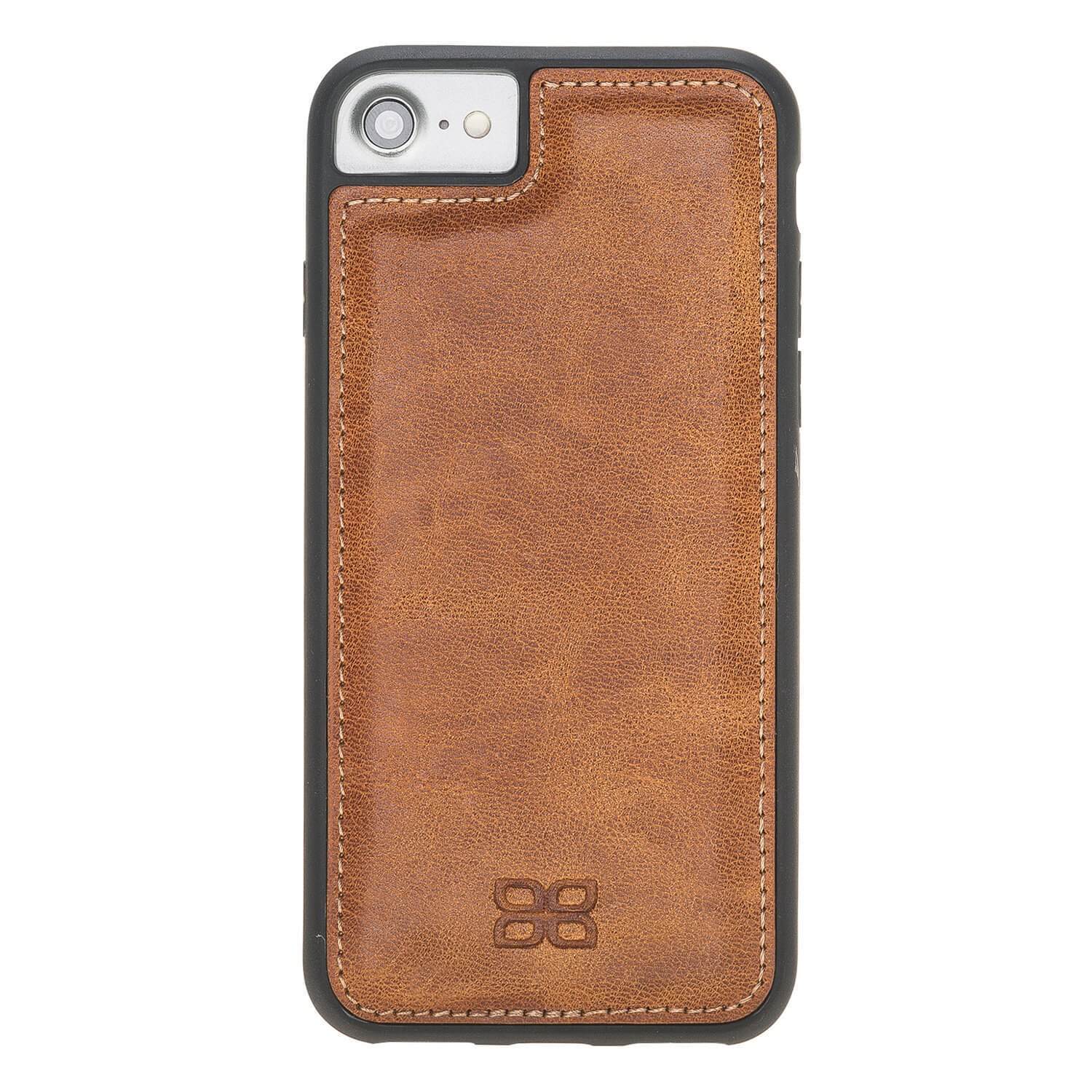 Flexible Genuine Leather Back Cover for Apple iPhone 7 Series iPhone 7 / Vegetal Tan Bouletta
