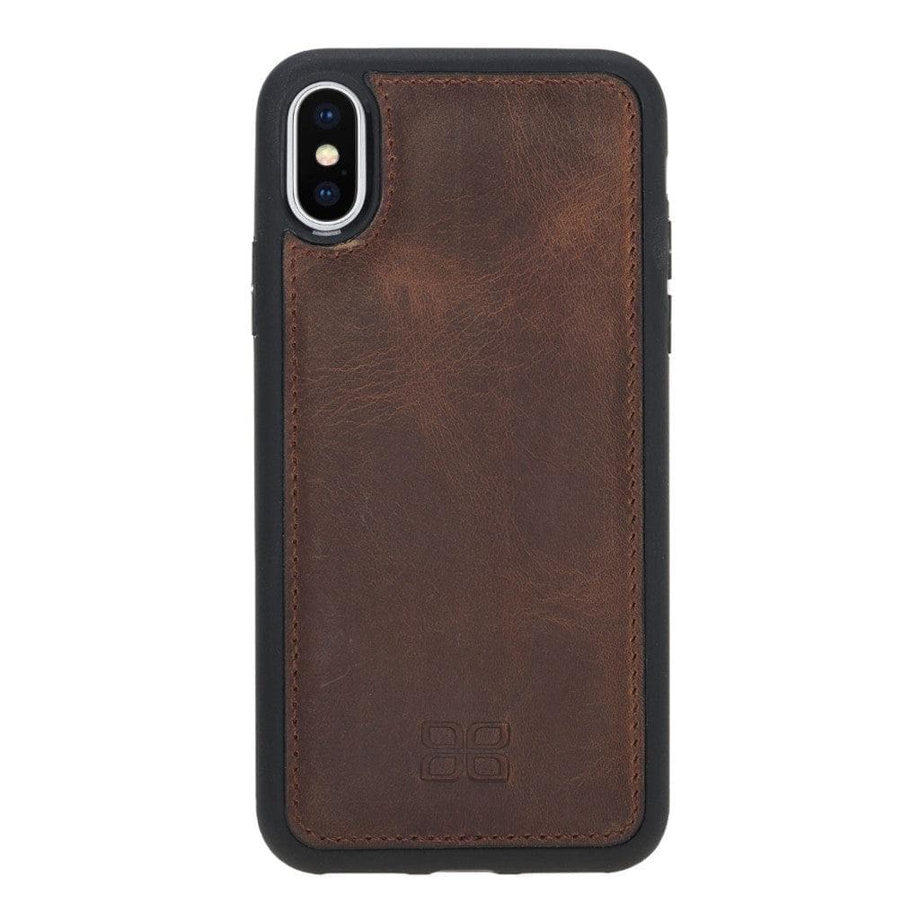 Flexible Leather Back Cover for Apple iPhone X Series - X / XS / XR / XS Max Antic Brown / iPhone XS Max Bouletta LTD