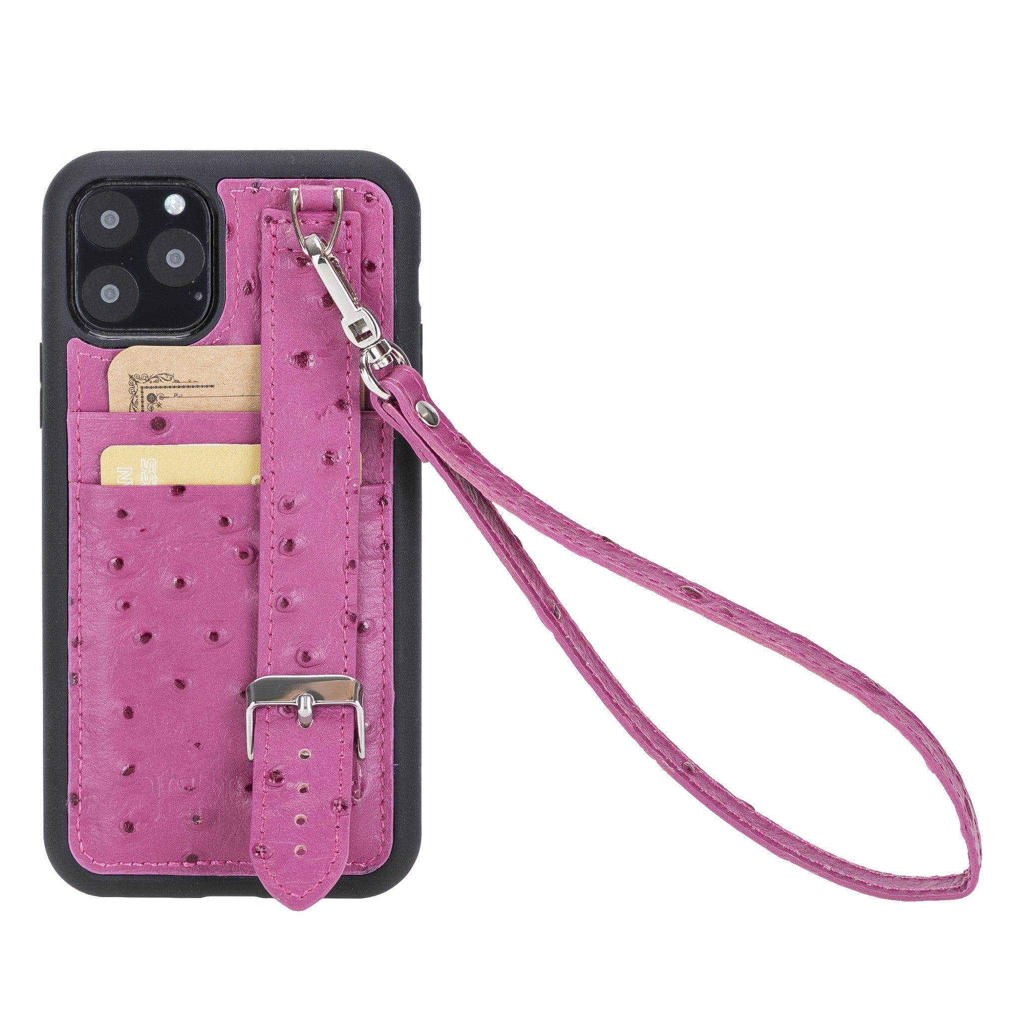 Flexible Leather Back Cover with Hand Strap for iPhone 11 Series Bouletta LTD