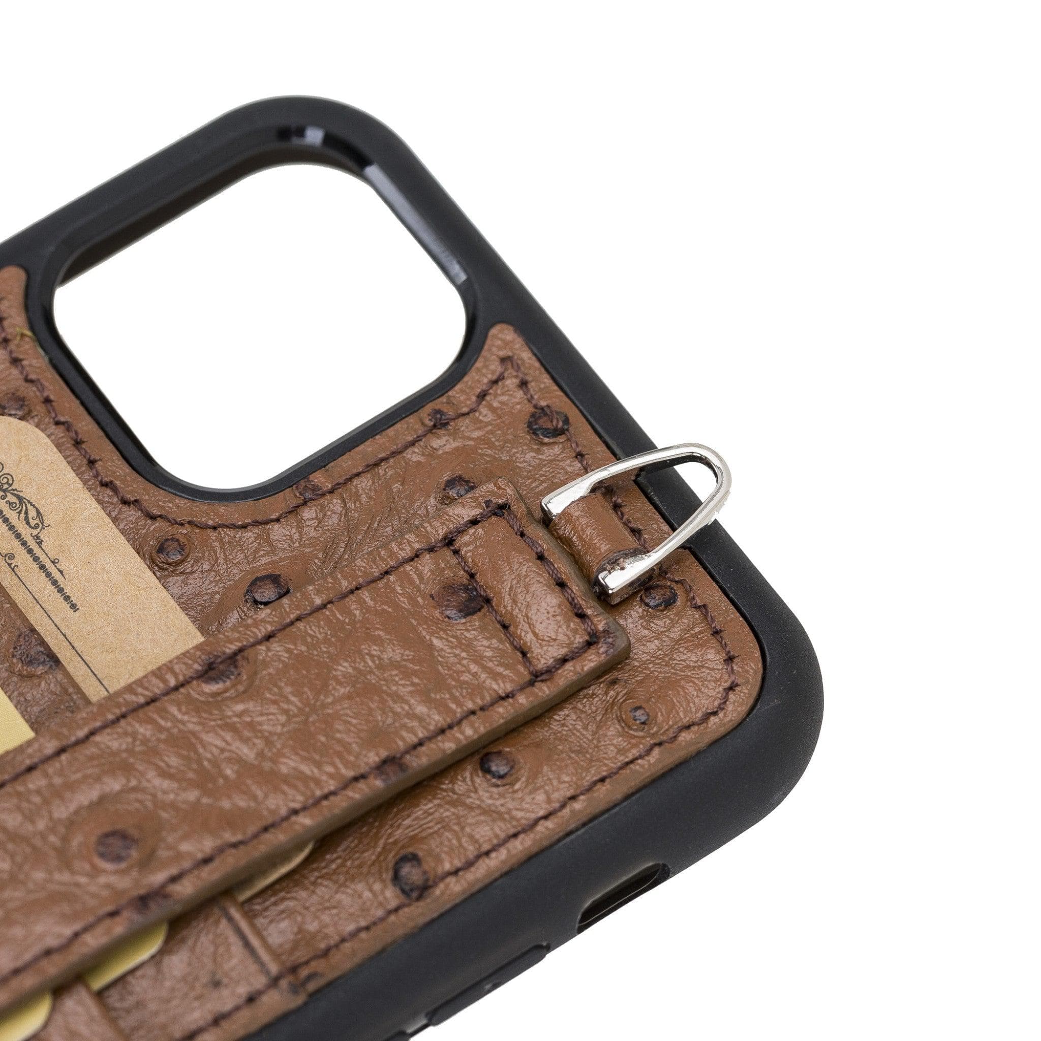 Flexible Leather Back Cover with Hand Strap for iPhone 11 Series Bouletta LTD