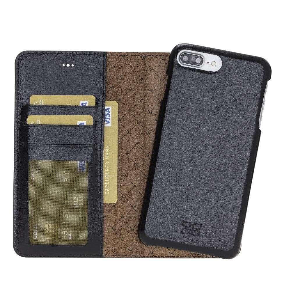 Full Leather Coating Detachable Wallet Case for Apple iPhone 7 Series iPhone 7 Plus / Black Bouletta LTD