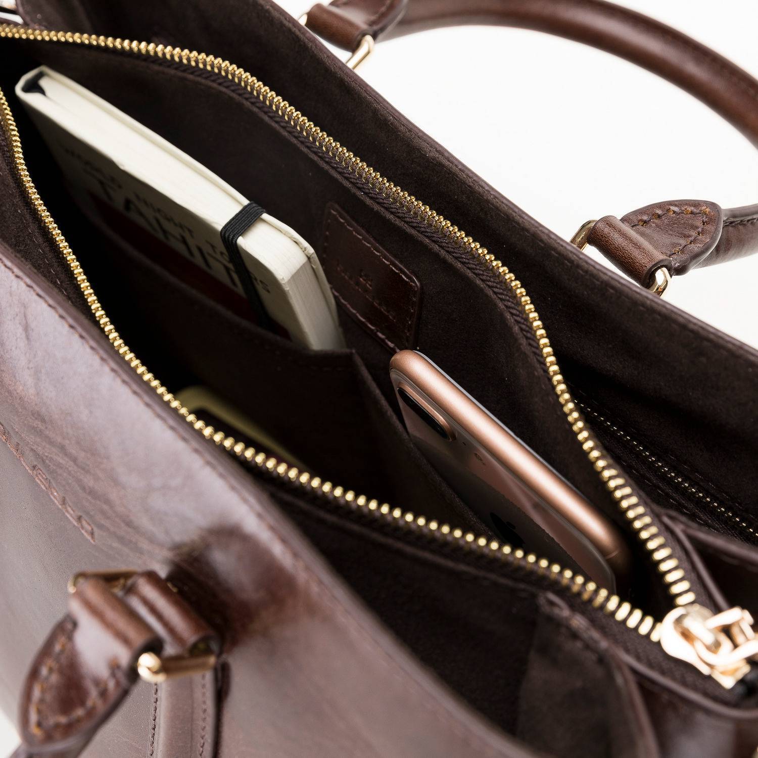 Handbag Lara Small Leather Women’s Handbag | Women's Bag - Brown Color Bouletta Shop