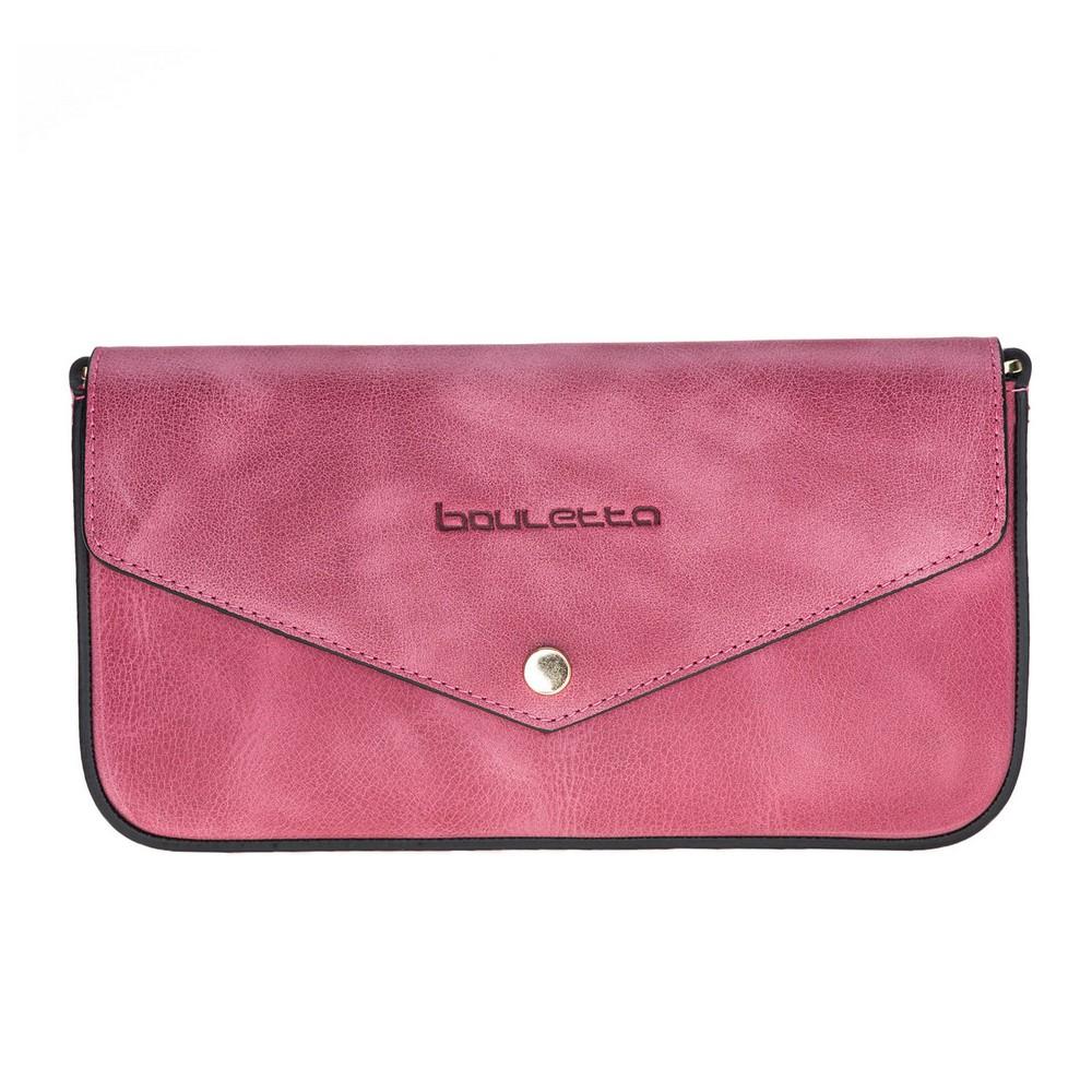 Handbag Tria Women's Leather Clutch - Tiguan Pink Bouletta Case