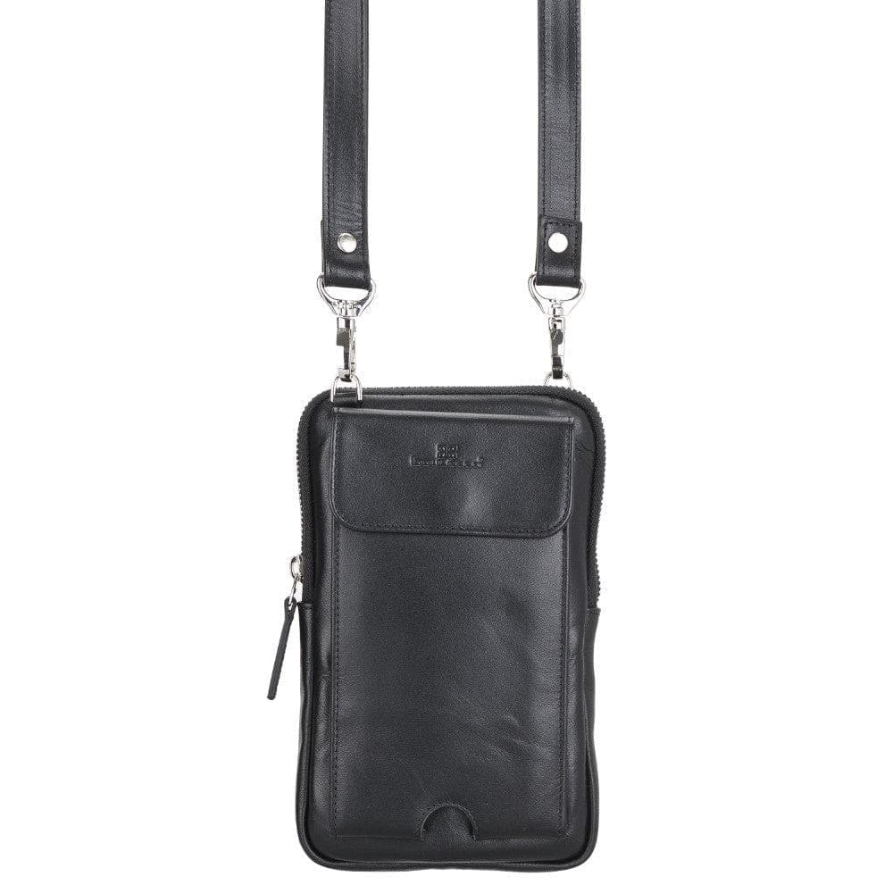 Nino Leather Crossbody Bag - Universal Wallet Case for Phones Black Bouletta LTD