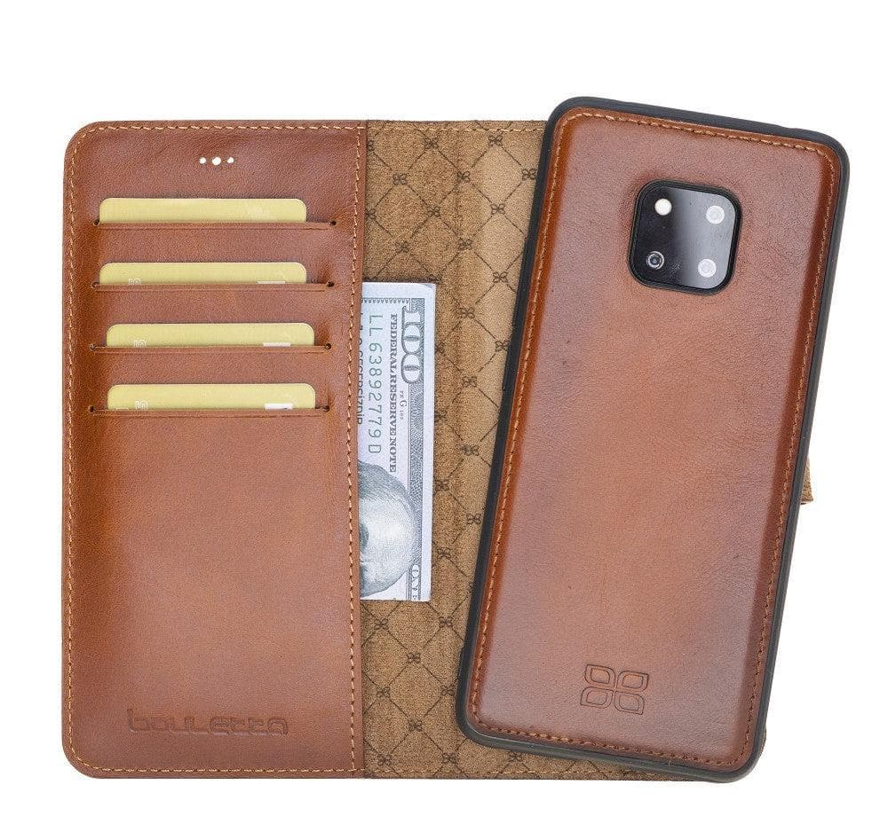 Huawei Mate 20 Leather Magnetic Leather Case Tan Bouletta