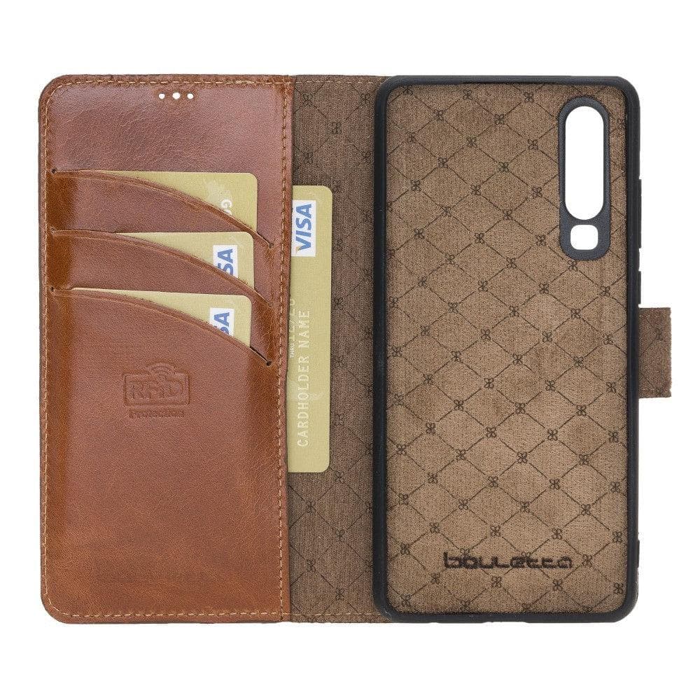 Huawei P30 Leather Detachble Magic Wallet Case Huawei P30 / Rustic Tan Bouletta LTD