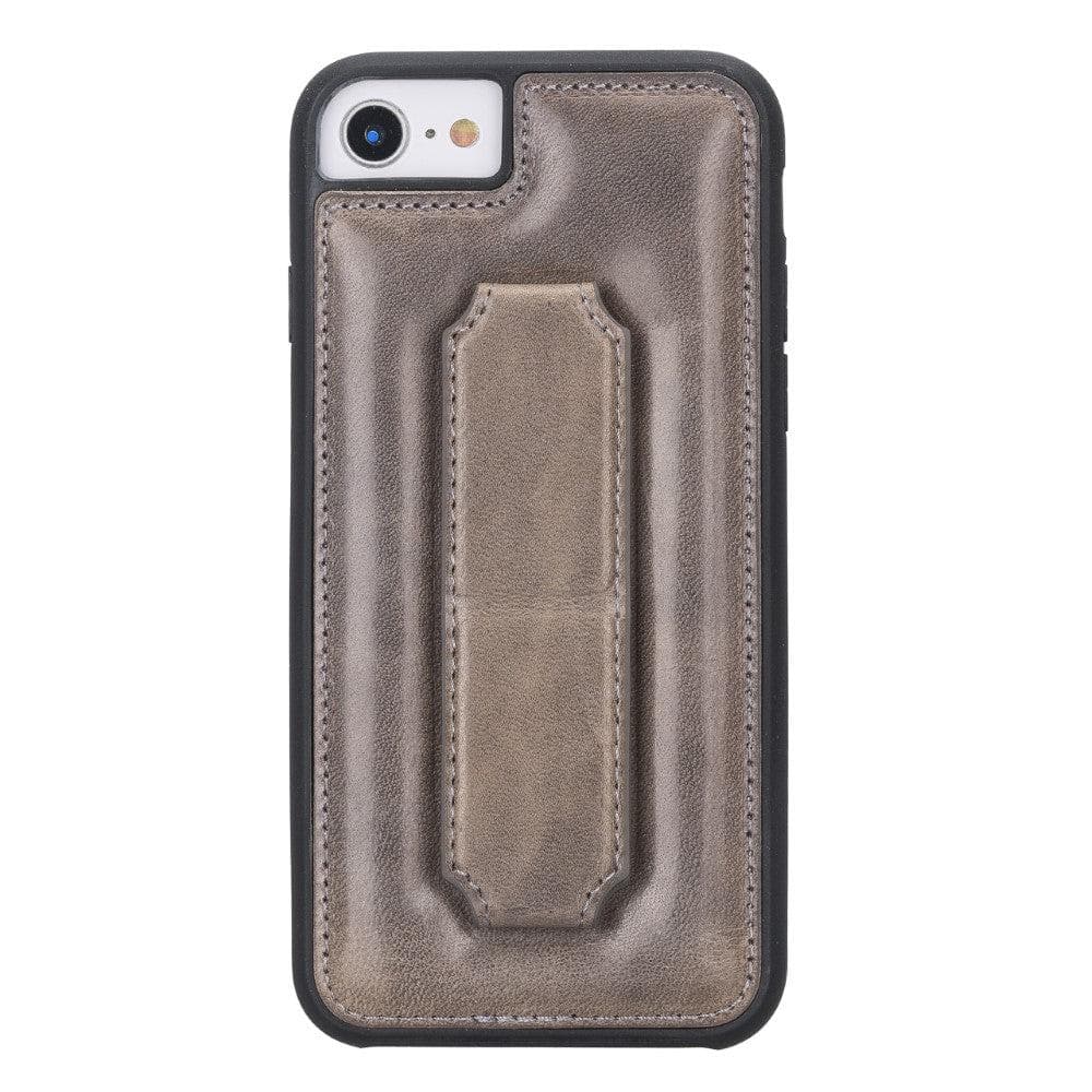 iPhone 7 series Leather back cover case with hand strap iPhone 7 / Vegetal Gray Bouletta LTD