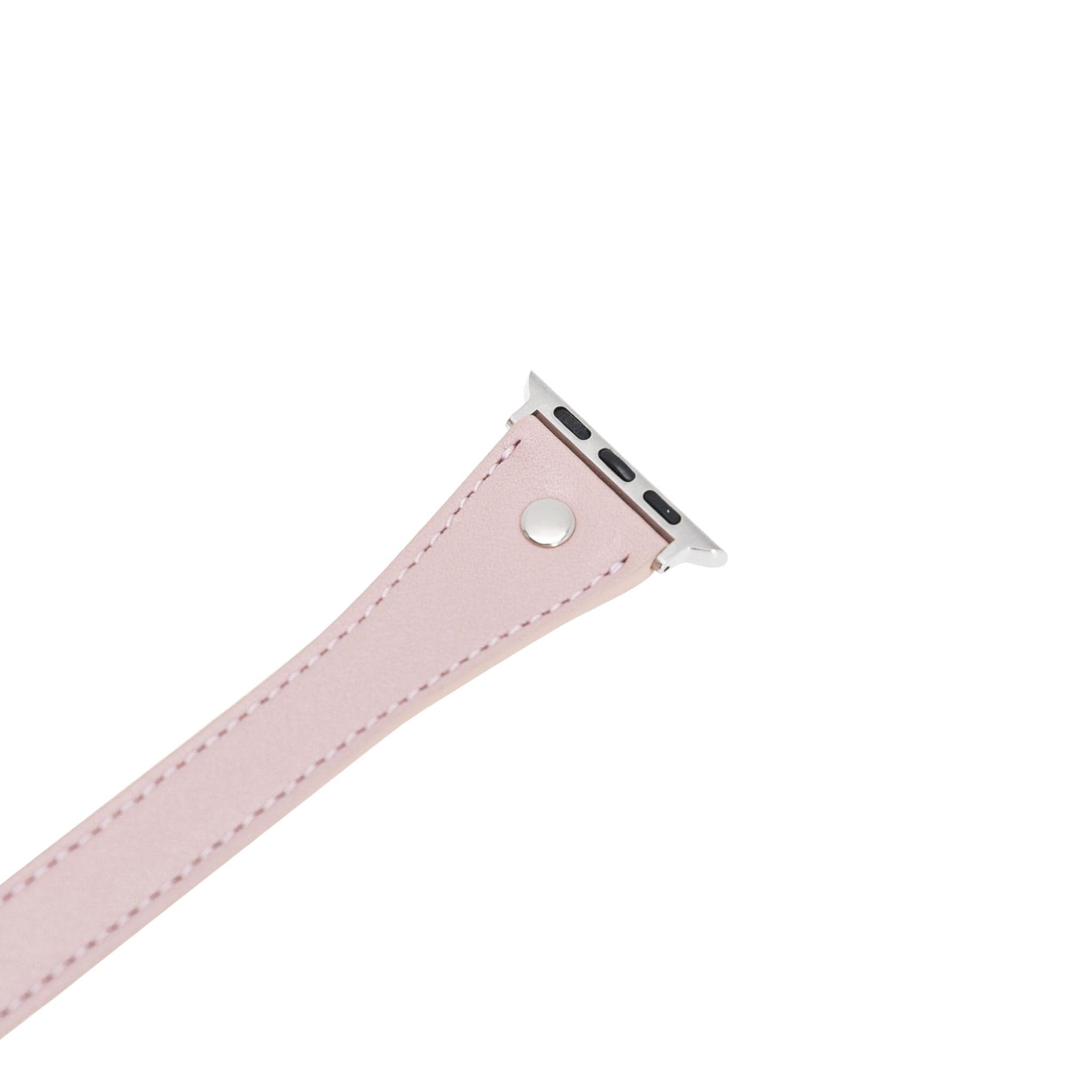 Leeds Double Tour Slim with Silver Bead Apple Watch Leather Straps Bouletta LTD