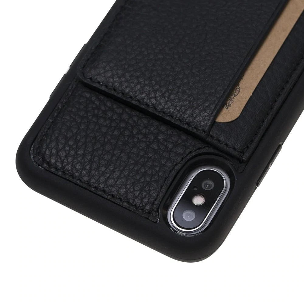 Apple iPhone X and iPhone XS Flexible Leather Back Cover with Stand Bouletta LTD