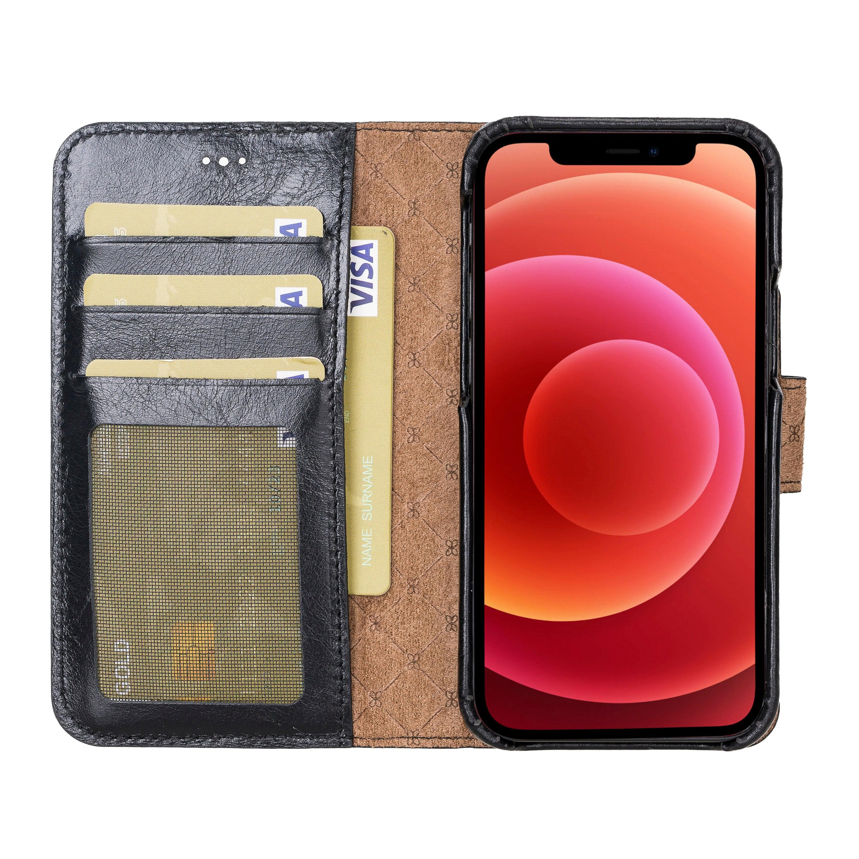 Mobile Phone Cases F360 Magnetic Detachable Leather Wallet Cases for Apple İphone 12 Series Bouletta Shop