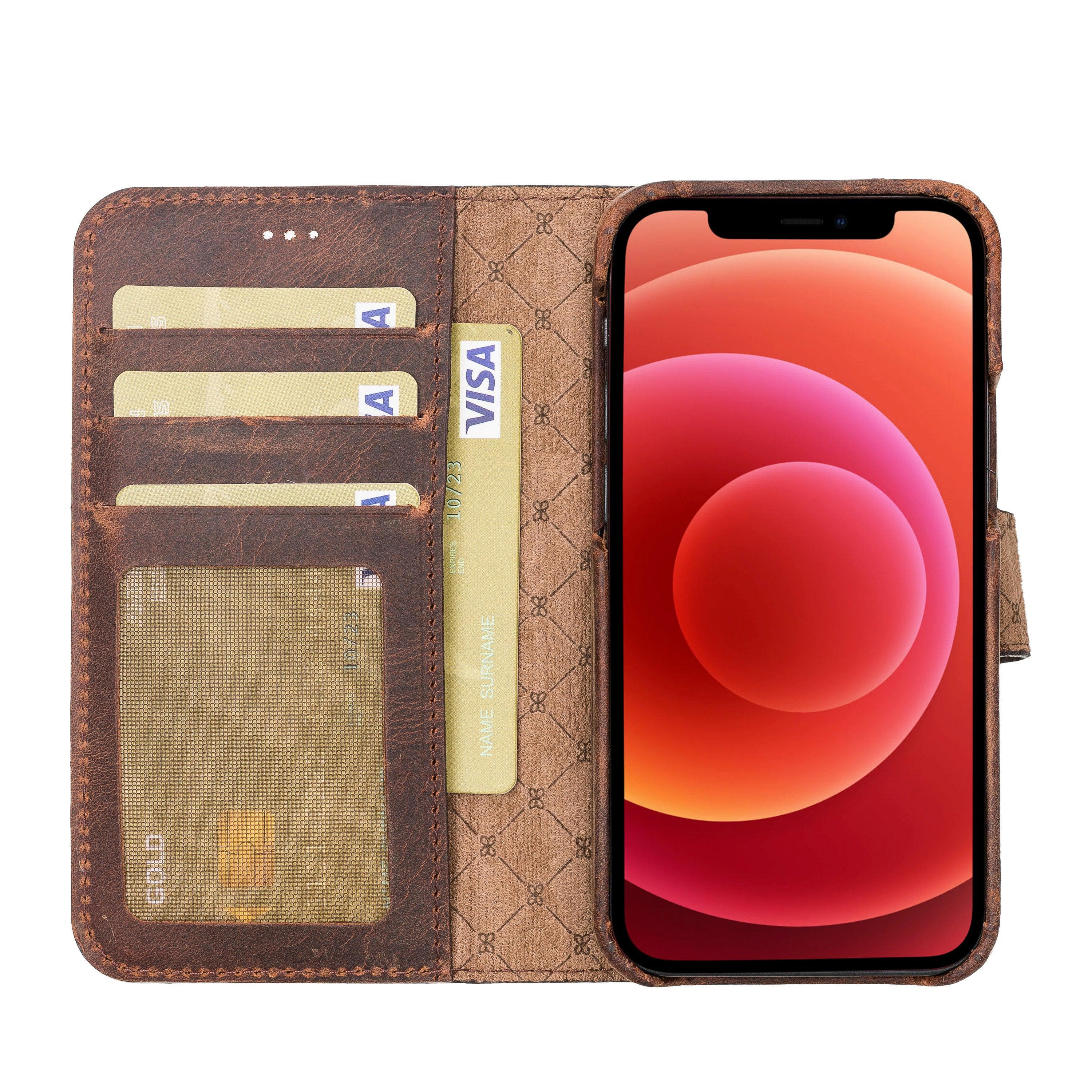 Mobile Phone Cases F360 Magnetic Detachable Leather Wallet Cases for Apple İphone 12 Series Bouletta Shop