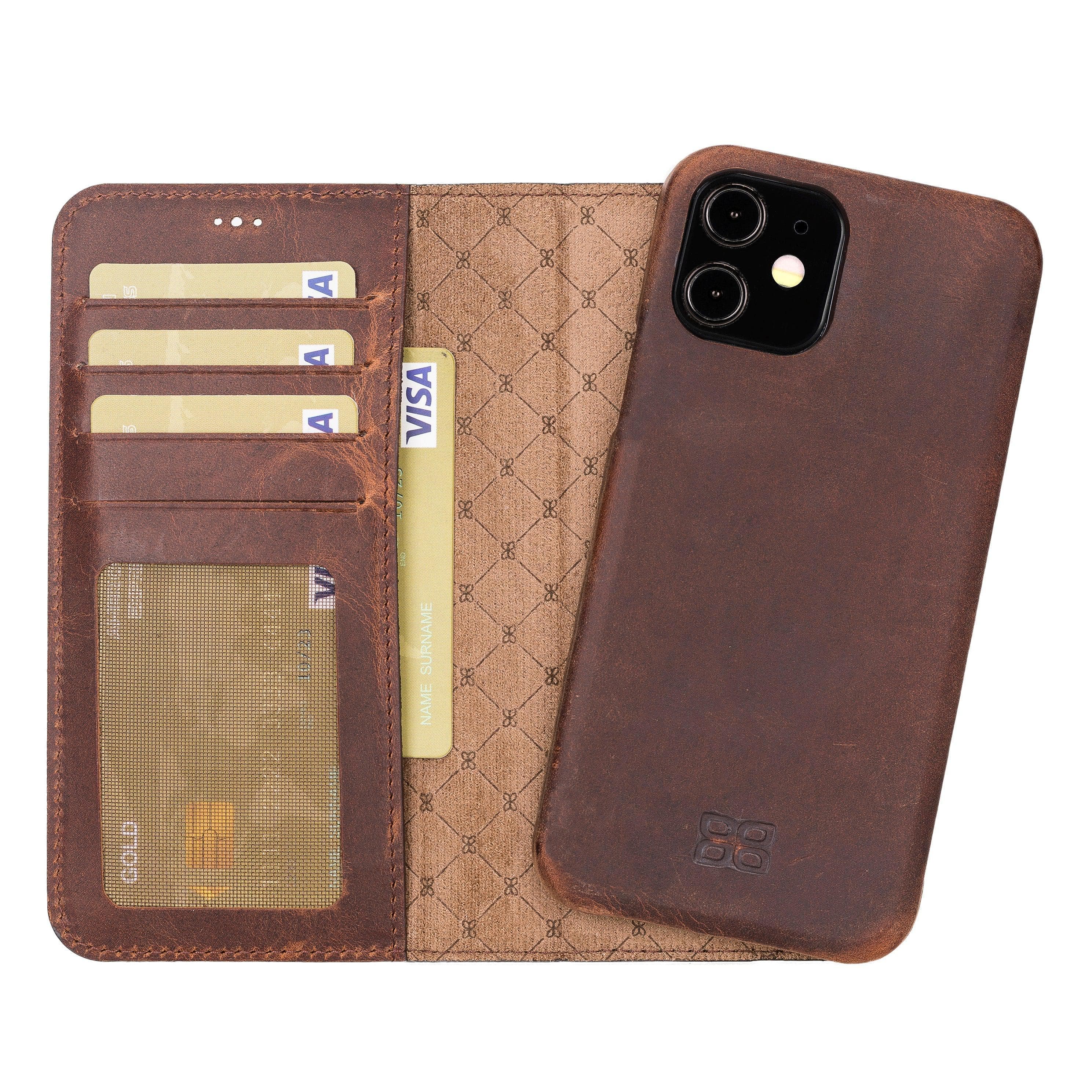 Mobile Phone Cases F360 Magnetic Detachable Leather Wallet Cases for Apple İphone 12 Series Bouletta Shop