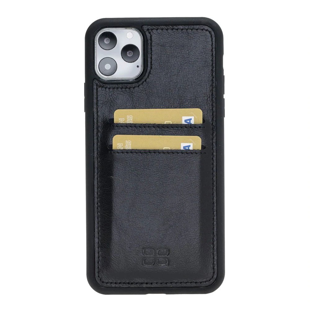 Bouletta Flexible Leather Back Cover With Card Holder for iPhone 11 Series iPhone 11 Promax / Black Bouletta LTD