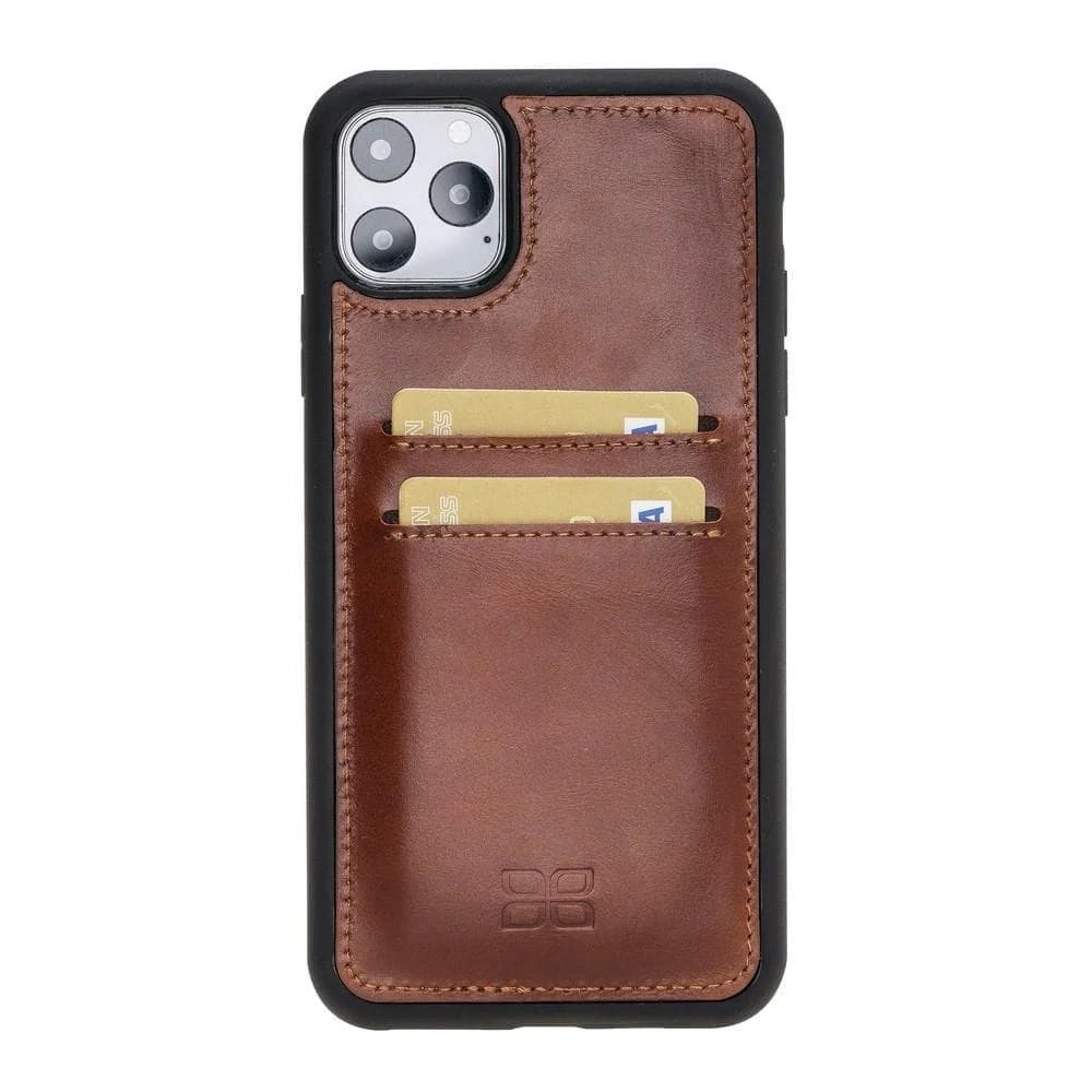 Bouletta Flexible Leather Back Cover With Card Holder for iPhone 11 Series iPhone 11 Promax / Tan Bouletta LTD