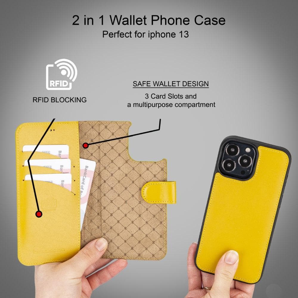Bouletta Leder-Hülle Für IPhone 13 Pro Max – Mit 3 Kartenfächern, RFID-Schutz, Magnetisch