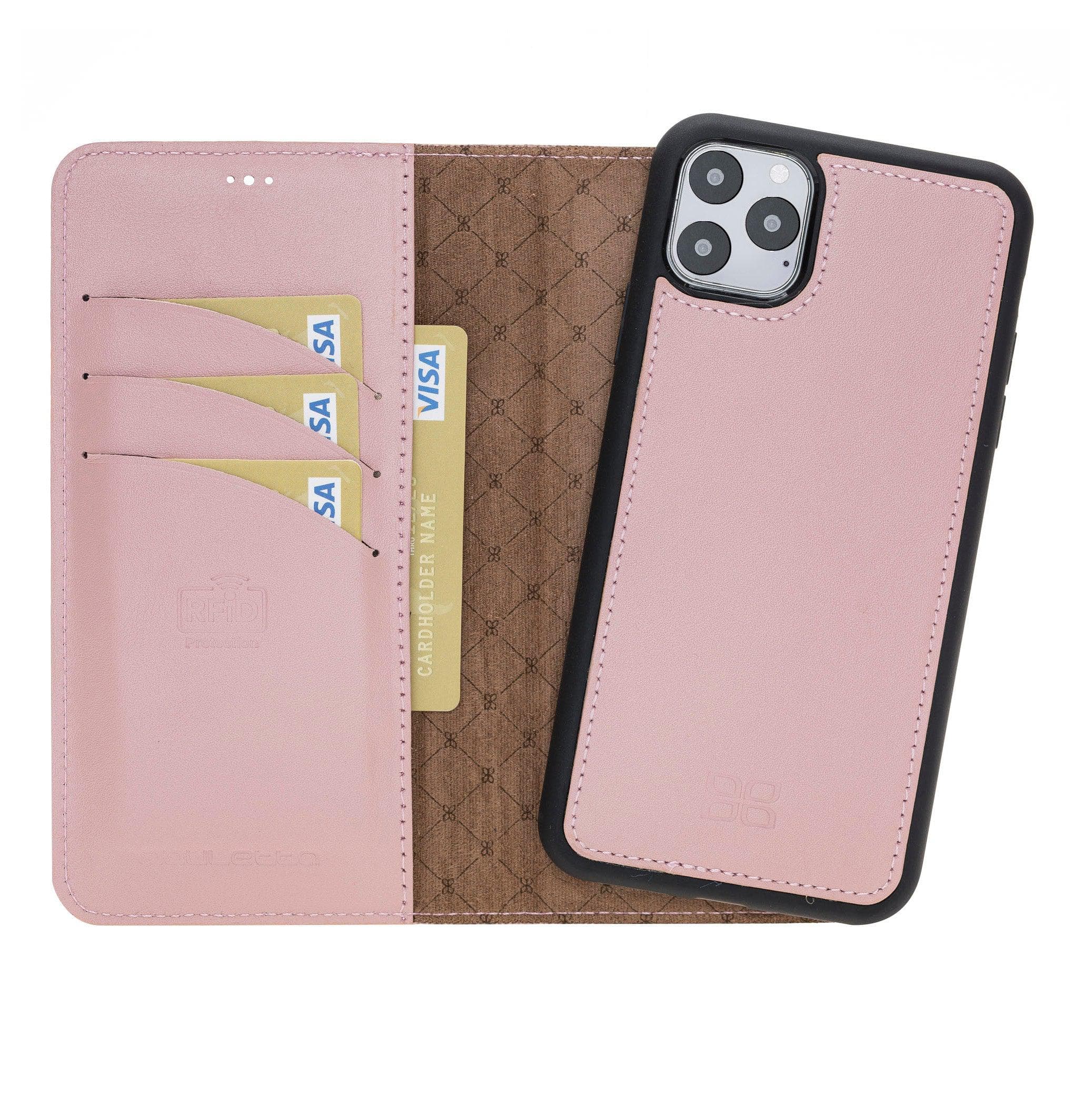 Magnetic Detachable Leather Phone Case for Apple iPhone 11 Series iPhone 11 Pro Max / Pink Bouletta LTD
