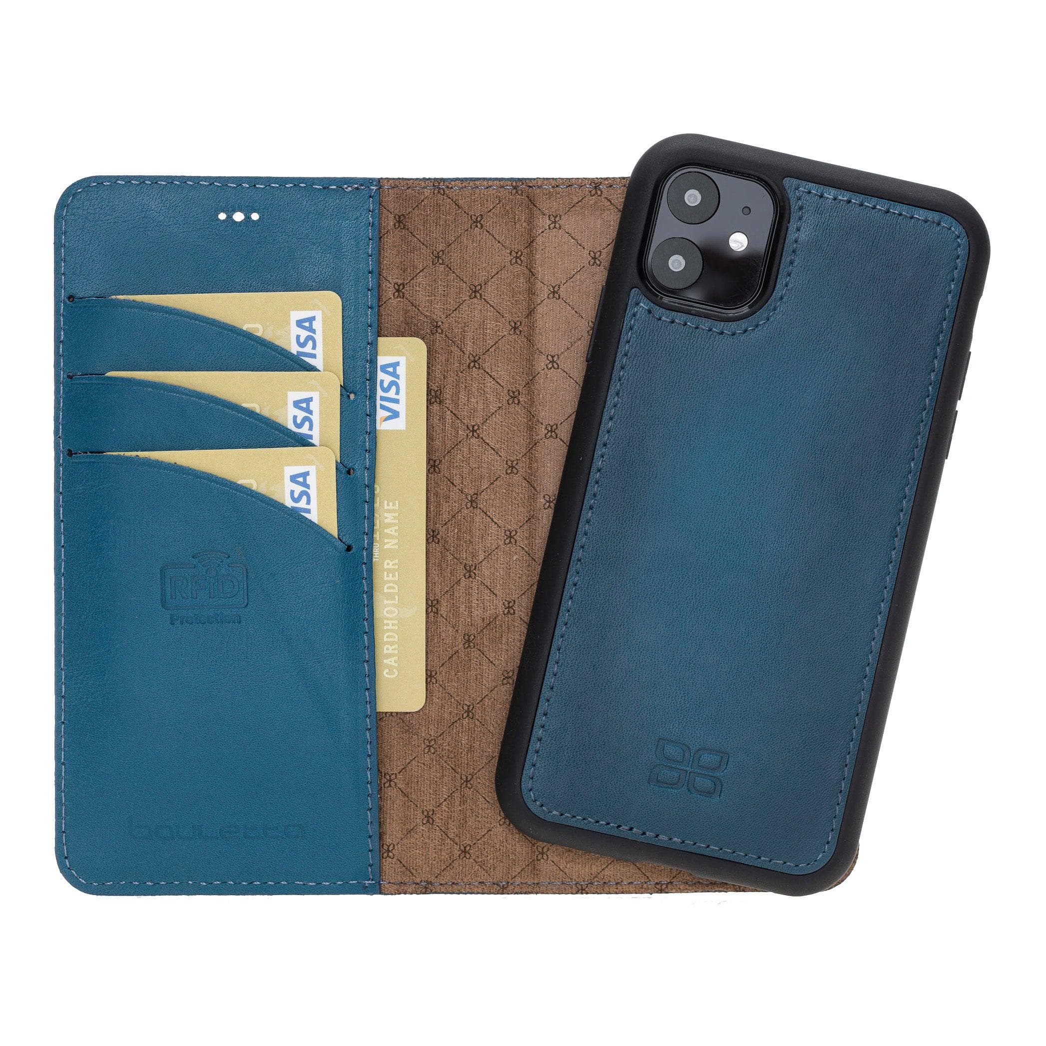 Magnetic Detachable Leather Phone Case for Apple iPhone 11 Series iPhone 11 / Blue Bouletta LTD
