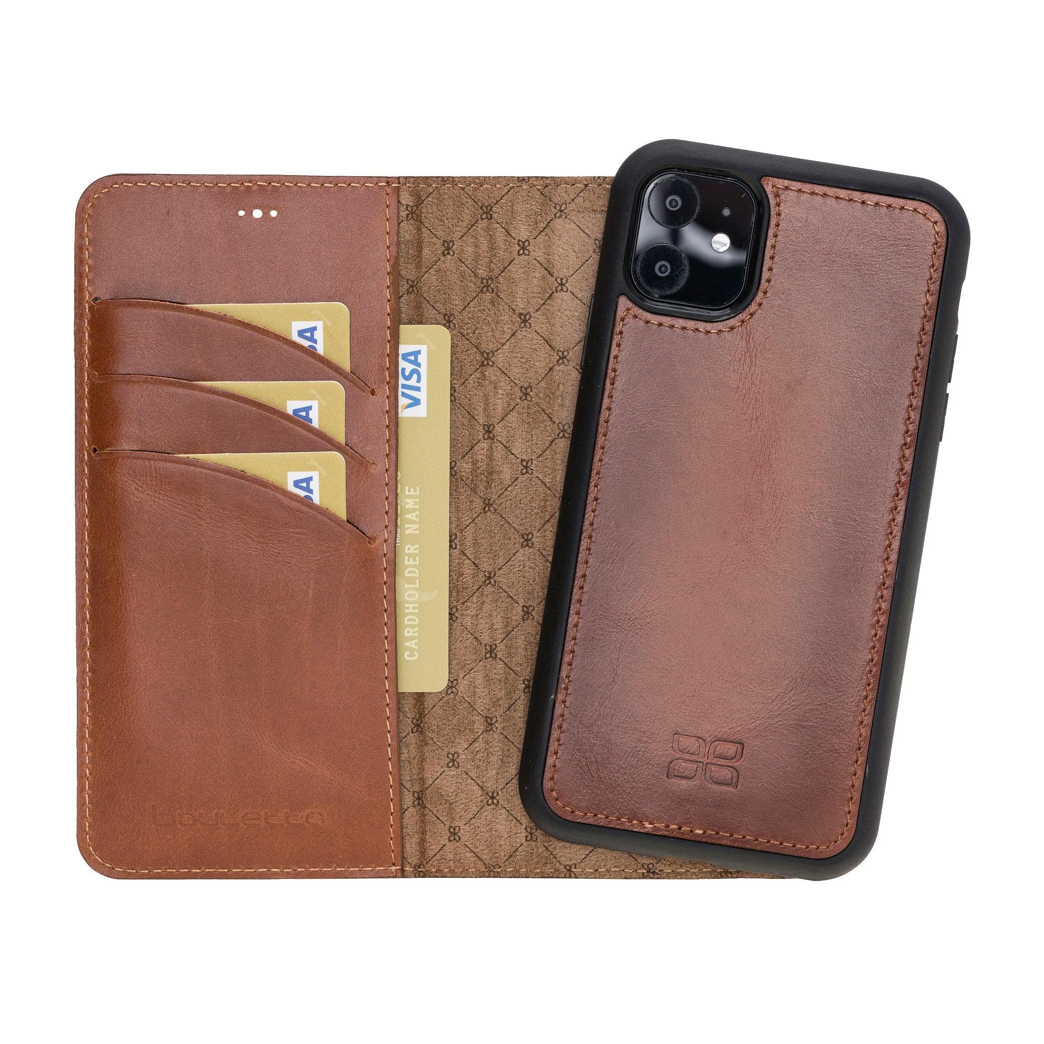 Magnetic Detachable Leather Phone Case for Apple iPhone 11 Series iPhone 11 / Tan Bouletta LTD