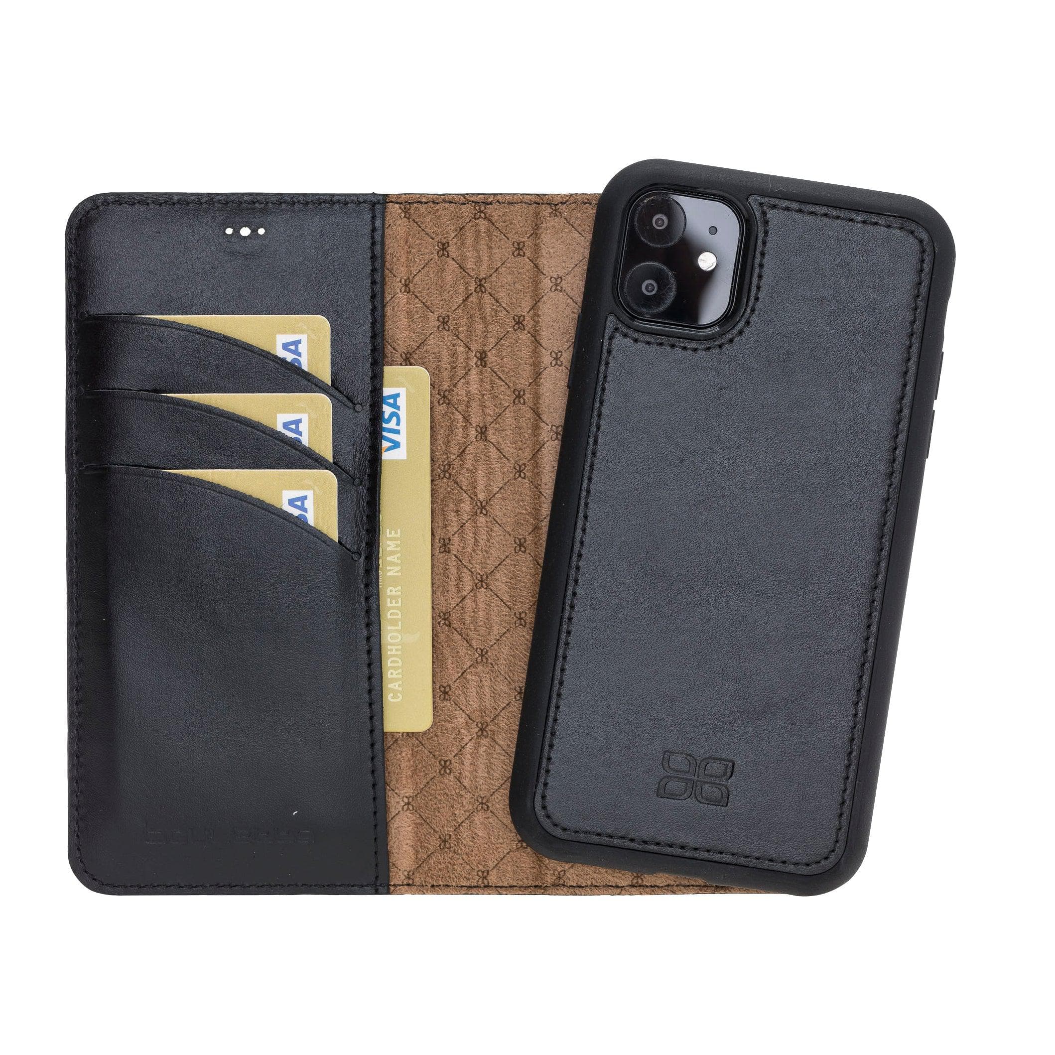 Magnetic Detachable Leather Phone Case for Apple iPhone 11 Series iPhone 11 / Black Bouletta LTD