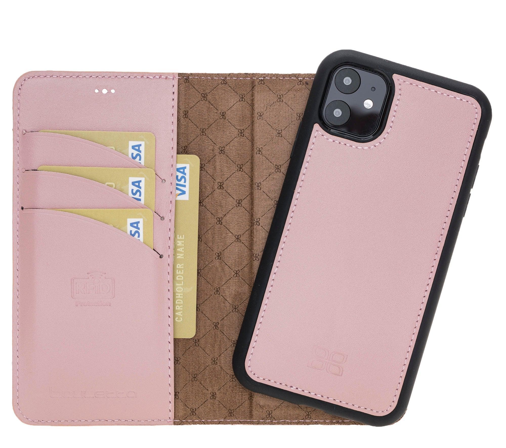 Magnetic Detachable Leather Phone Case for Apple iPhone 11 Series iPhone 11 / Pink Bouletta LTD