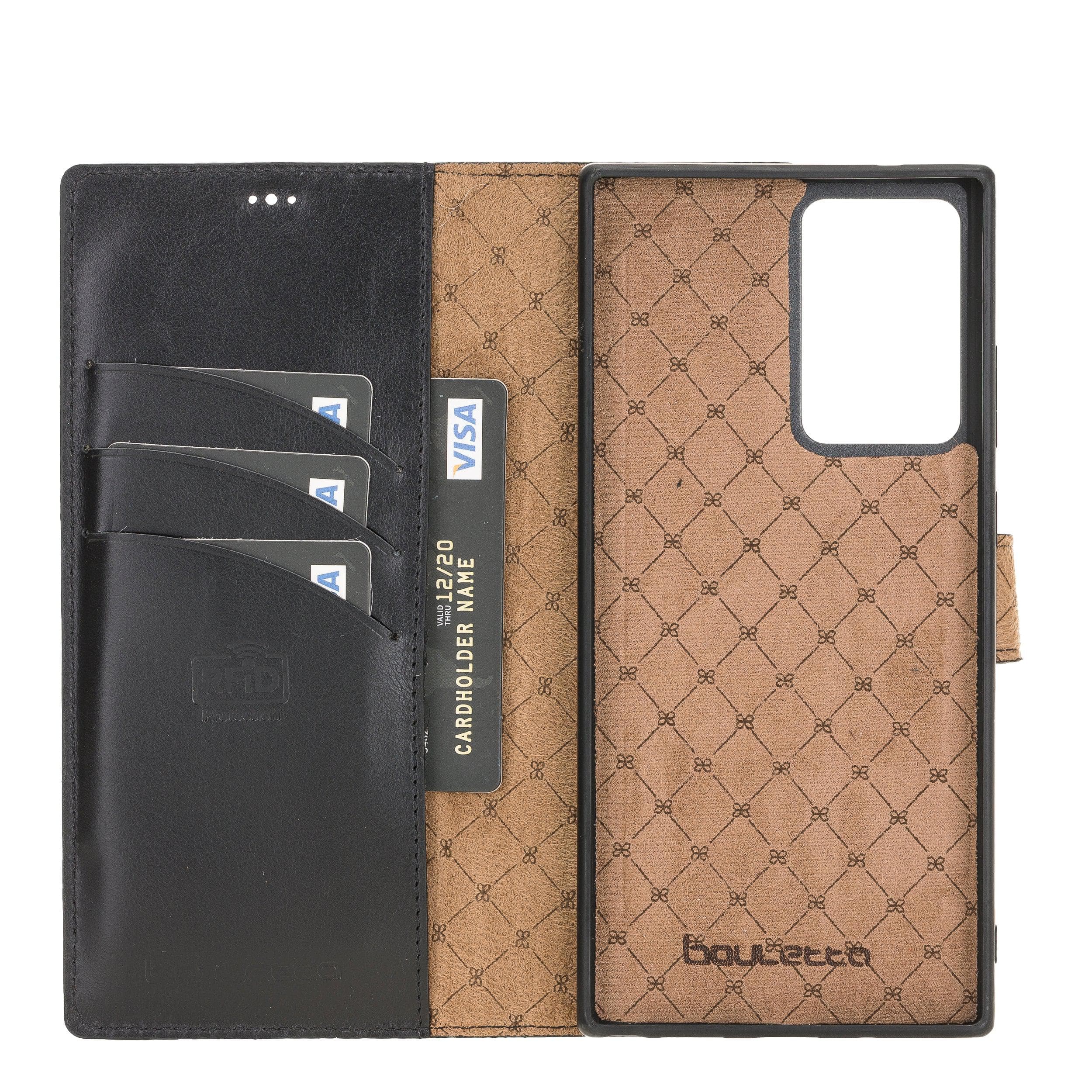 Mobile Phone Cases Magnetic Detachable Zipper Leather Cases for Samsung Note 20 Series Bouletta Shop