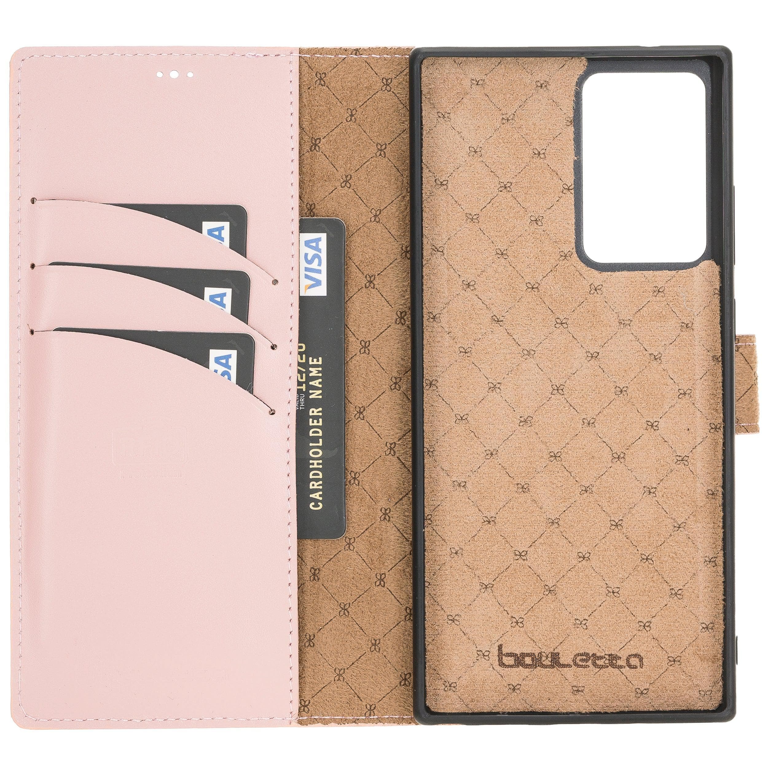 Mobile Phone Cases Magnetic Detachable Zipper Leather Cases for Samsung Note 20 Series Bouletta Shop