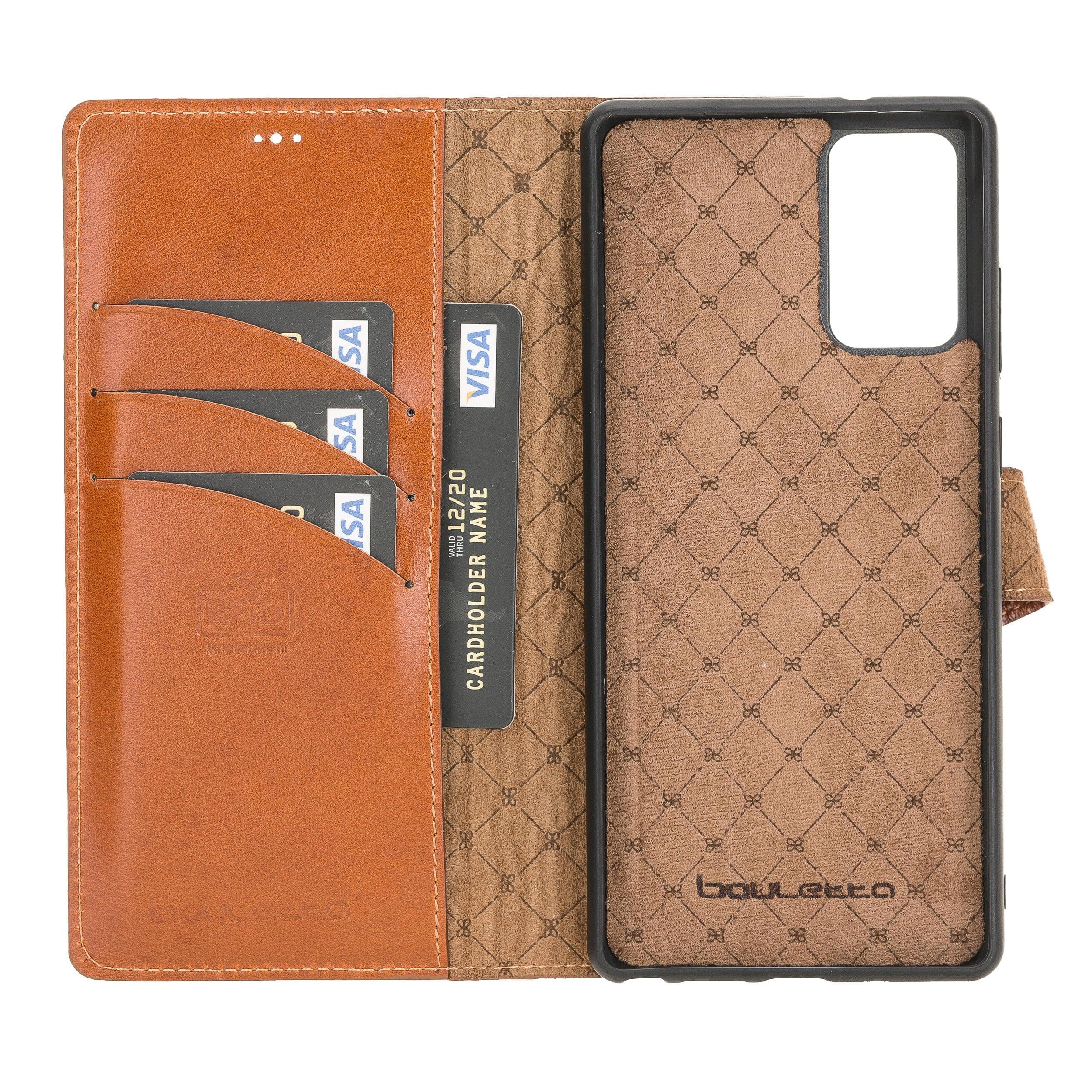 Mobile Phone Cases Magnetic Detachable Zipper Leather Cases for Samsung Note 20 Series Bouletta Shop