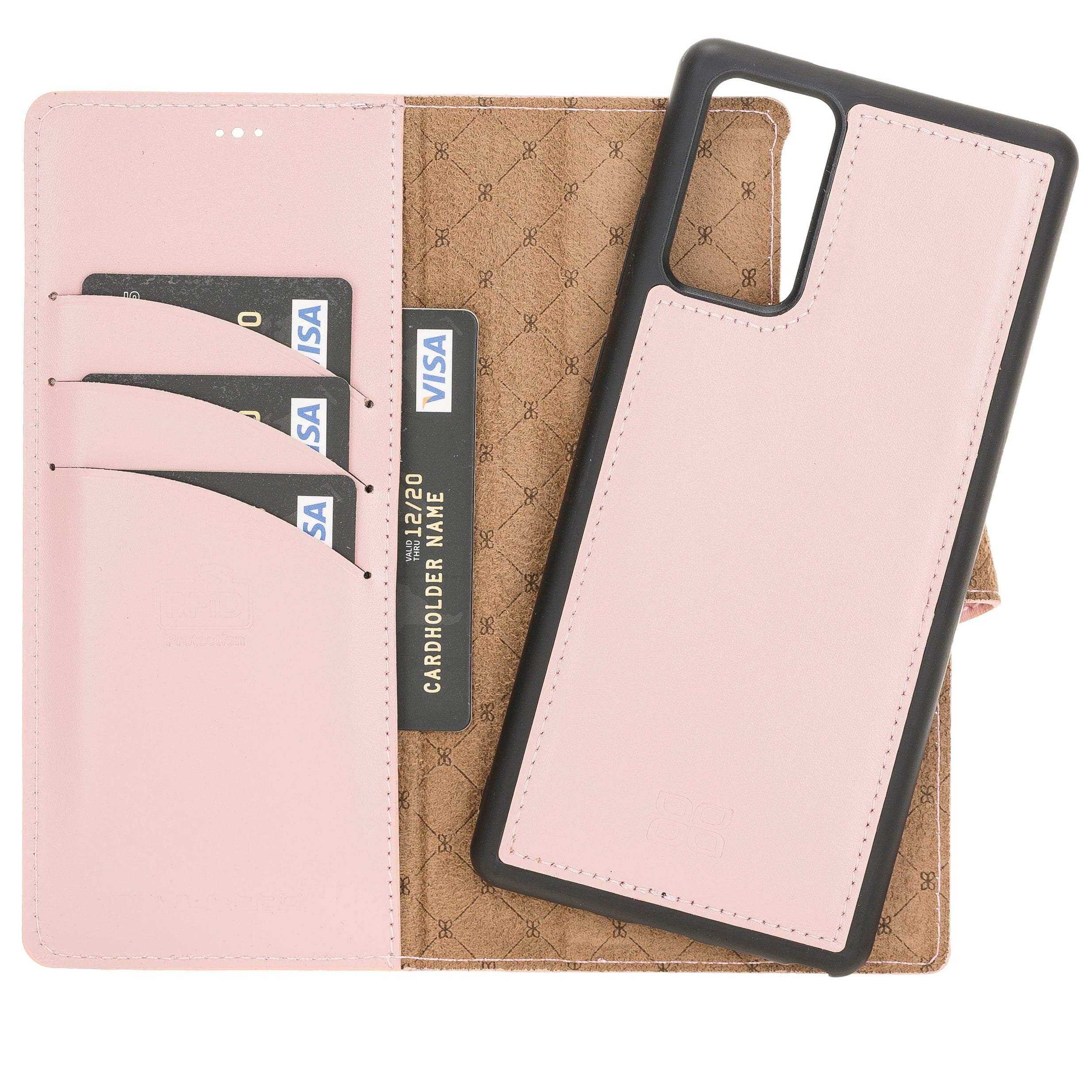 Mobile Phone Cases Magnetic Detachable Zipper Leather Cases for Samsung Note 20 Series Bouletta Shop