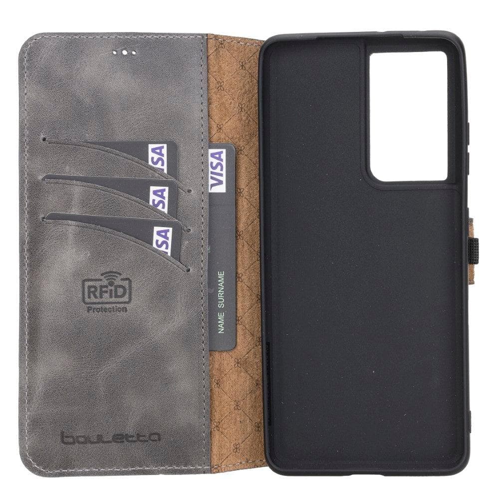 Mobile Phone Cases Non-Detachable Leather Wallet Cases for Samsung Galaxy S21 Series Bouletta Shop