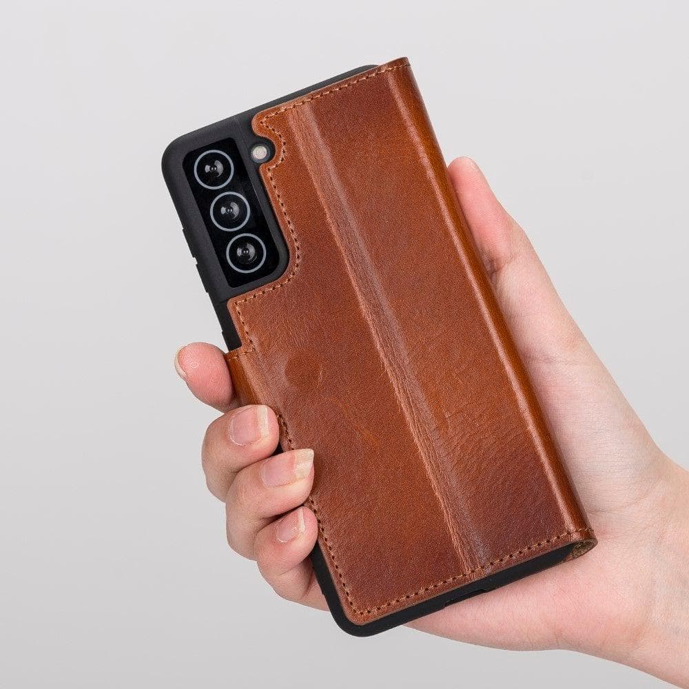 Mobile Phone Cases Non-Detachable Leather Wallet Cases for Samsung Galaxy S21 Series Bouletta Shop