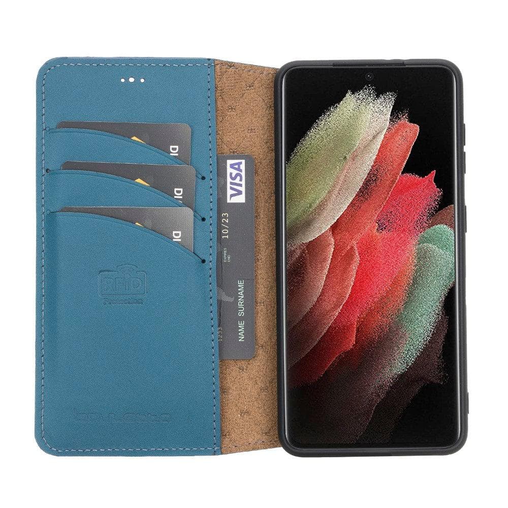 Mobile Phone Cases Non-Detachable Leather Wallet Cases for Samsung Galaxy S21 Series Bouletta Shop