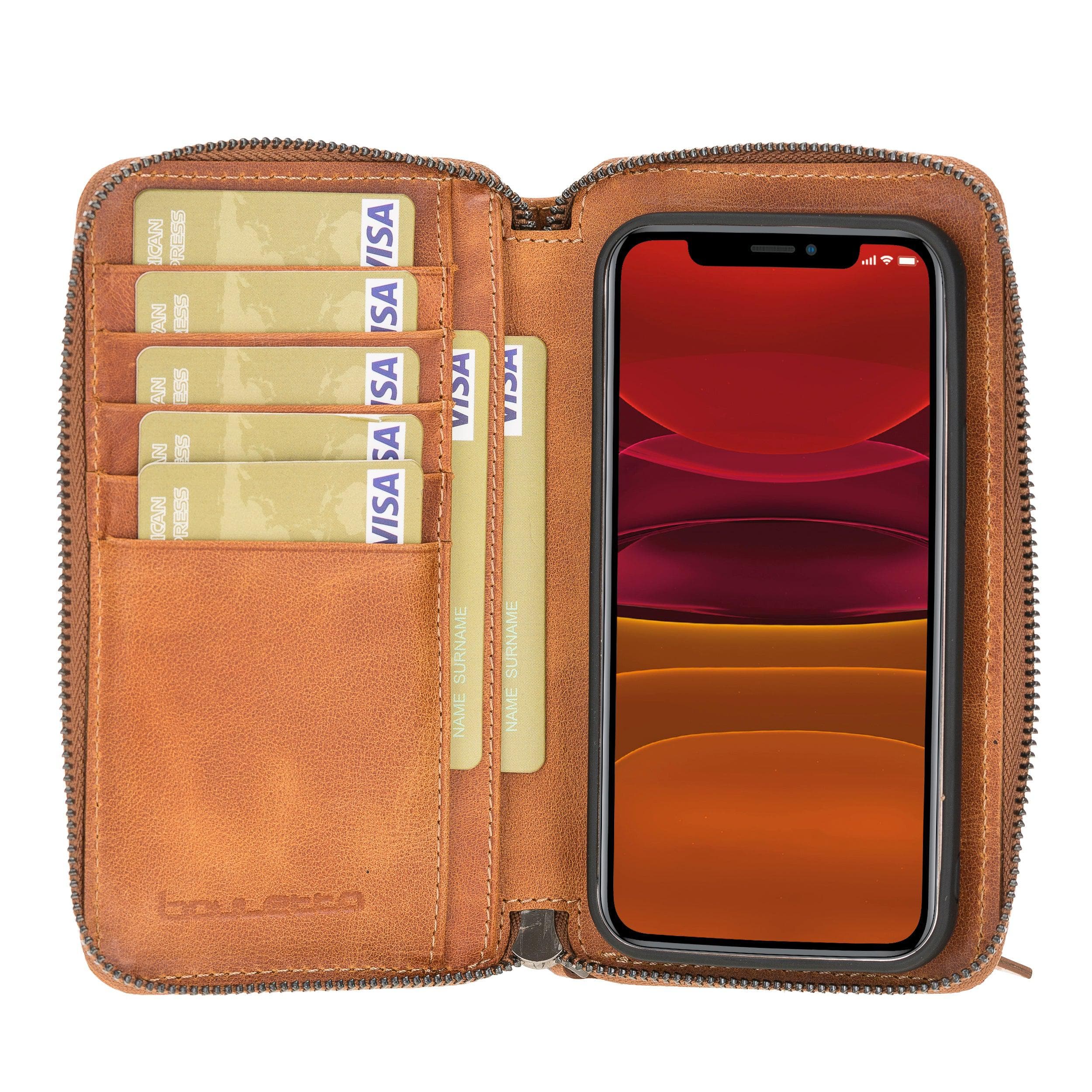 Mobile Phone Cases Pouch Magnetic Detachable Leather Wallet Cases for Apple İphone 12 Series Bouletta Shop