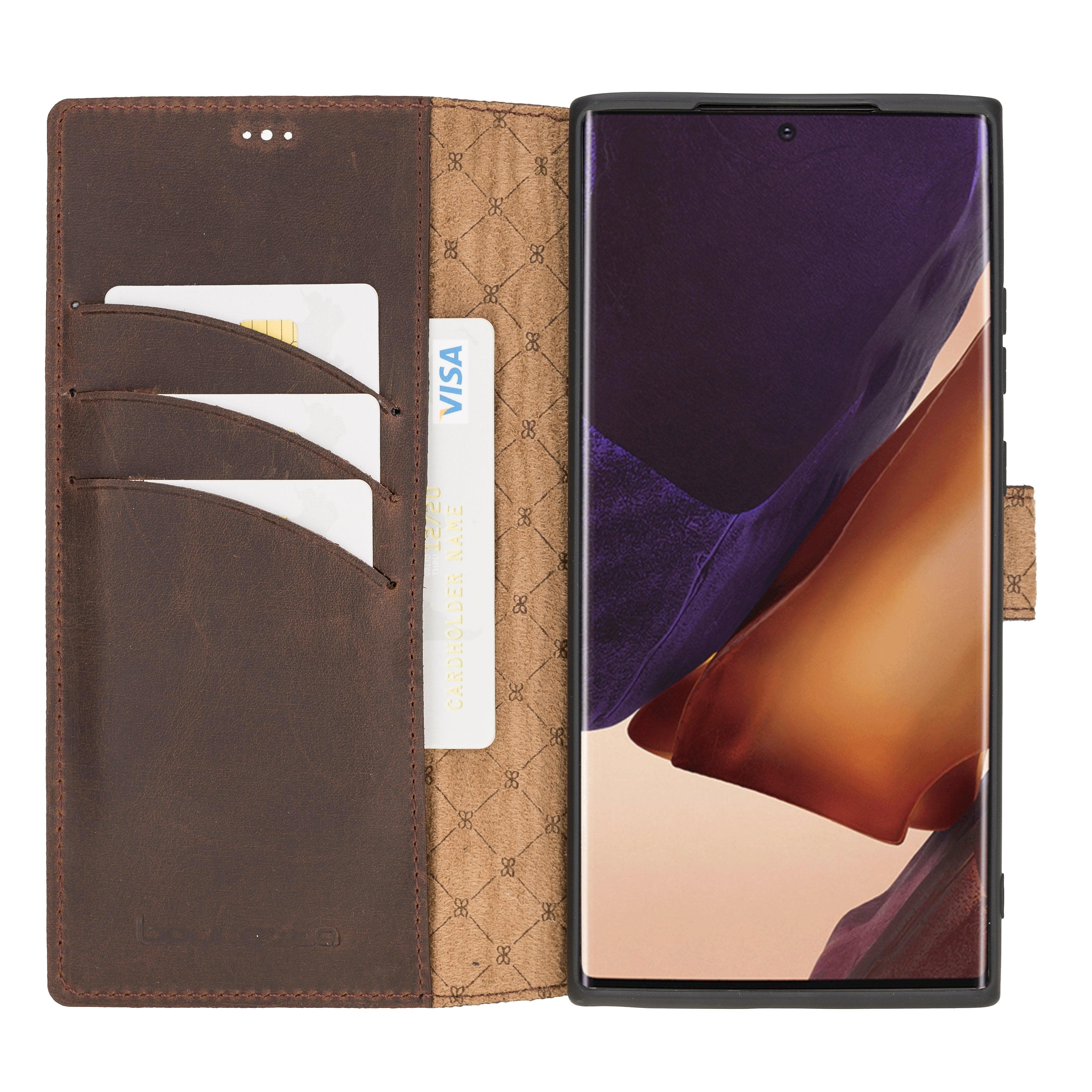 Mobile Phone Cases Wallet Folio Leather Case with ID slot for Samsung Note 20 Series Bouletta Shop