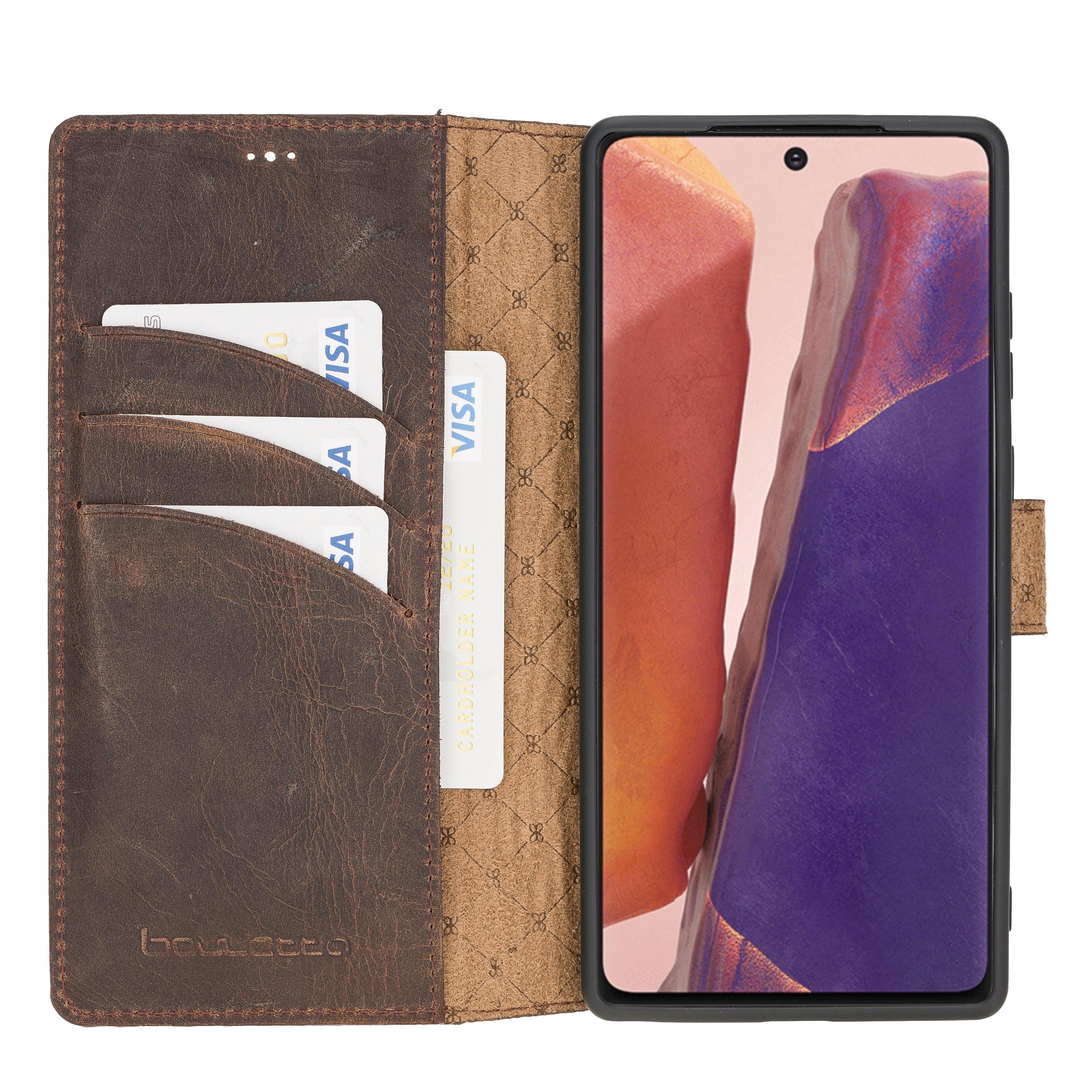 Mobile Phone Cases Wallet Folio Leather Case with ID slot for Samsung Note 20 Series Bouletta Shop