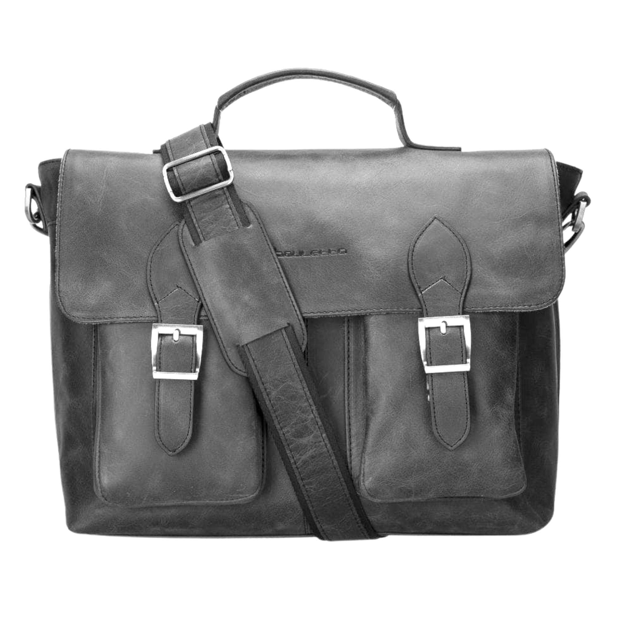 Olympus Genuine Leather Bag, Briefcase, Notebook Bag - 13"/17" Gray / 13" Bouletta LTD