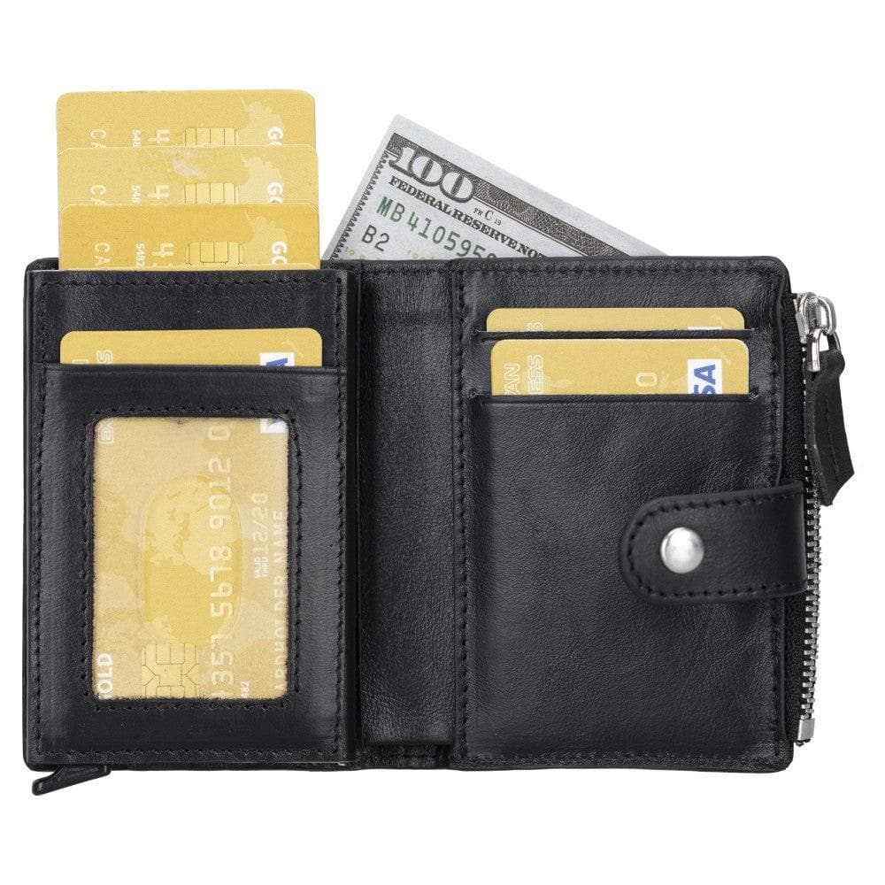 Palermo Zip Mechanical Leather Card Holder Bouletta LTD