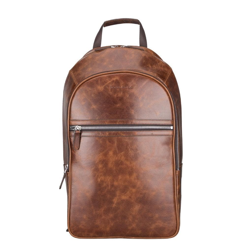 Pella Genuine Leather Backpack & Rucksack - Handmade and Customizable Vessele Brown Bouletta LTD