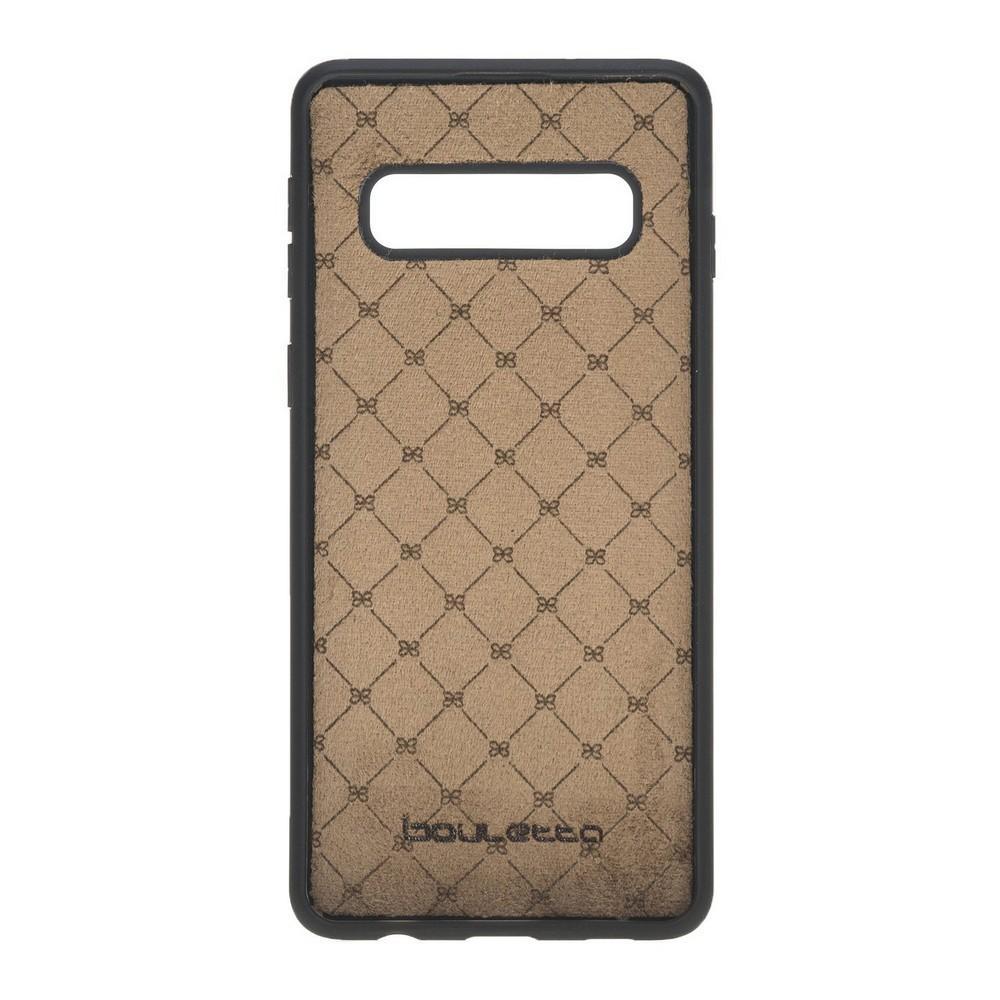 Phone Case Flex Cover Back Leather Case for Samsung Galaxy S10 - Antic Brown Bouletta Shop