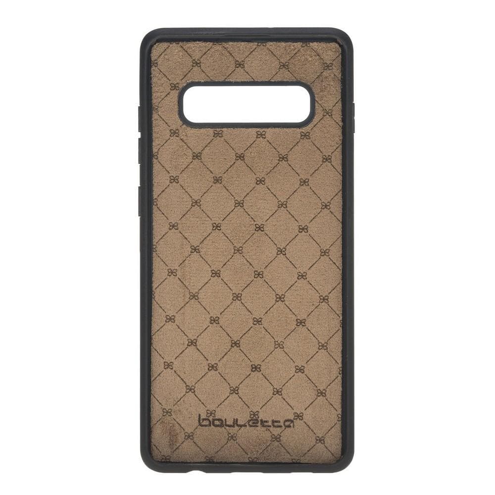 Phone Case Flex Cover Back Leather Case for Samsung Galaxy S10 Plus - Rustic Black Bouletta Shop
