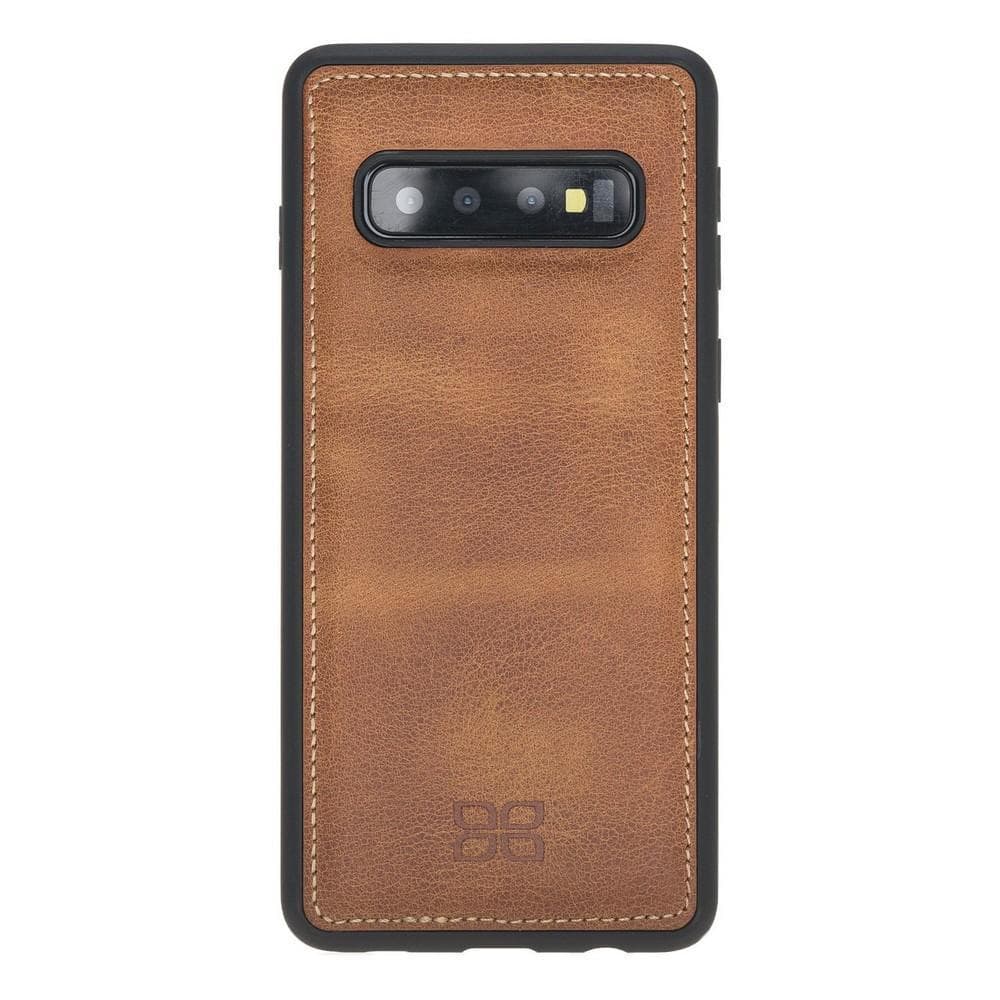 Phone Case Flex Cover Back Leather Case for Samsung Galaxy S10 Plus - Tiguan Tan with Vein Bouletta Shop